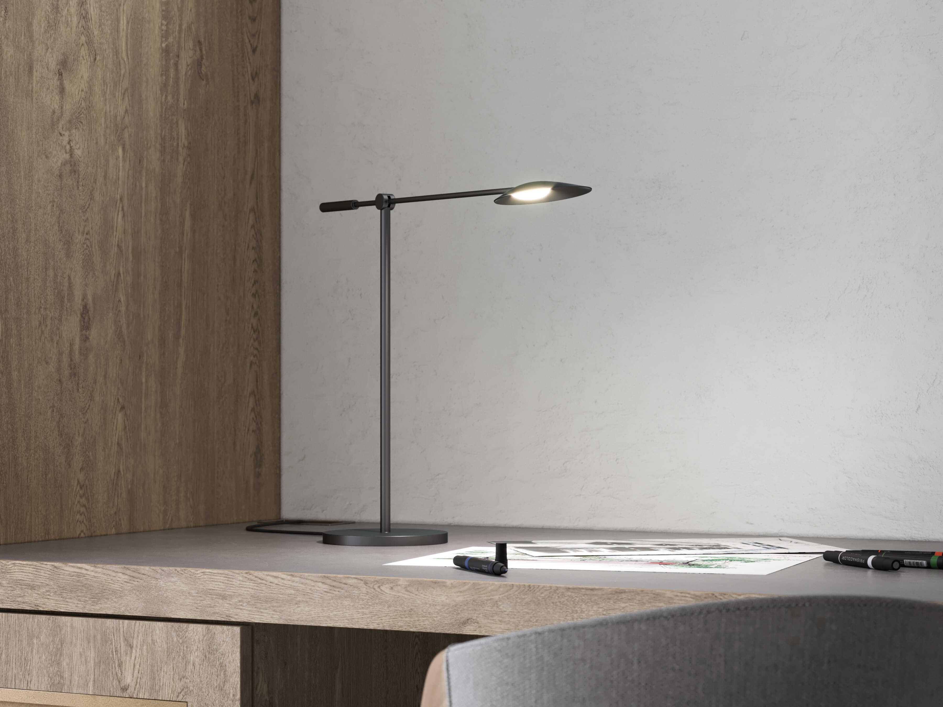 Kuzco Lighting Rotaire Black Desk Lamp