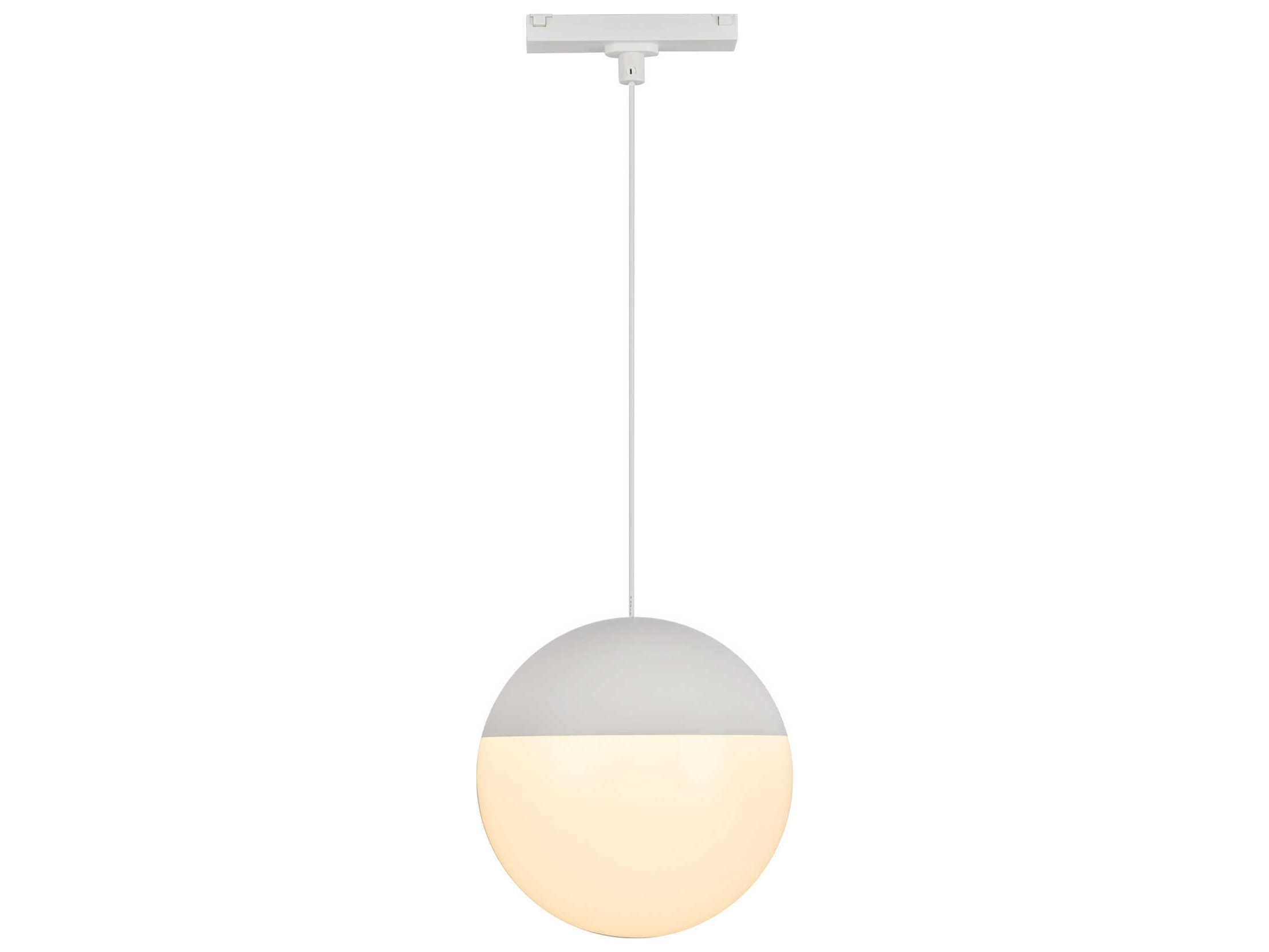 Kuzco Lighting Monae White Globe Trilo Track Pendant