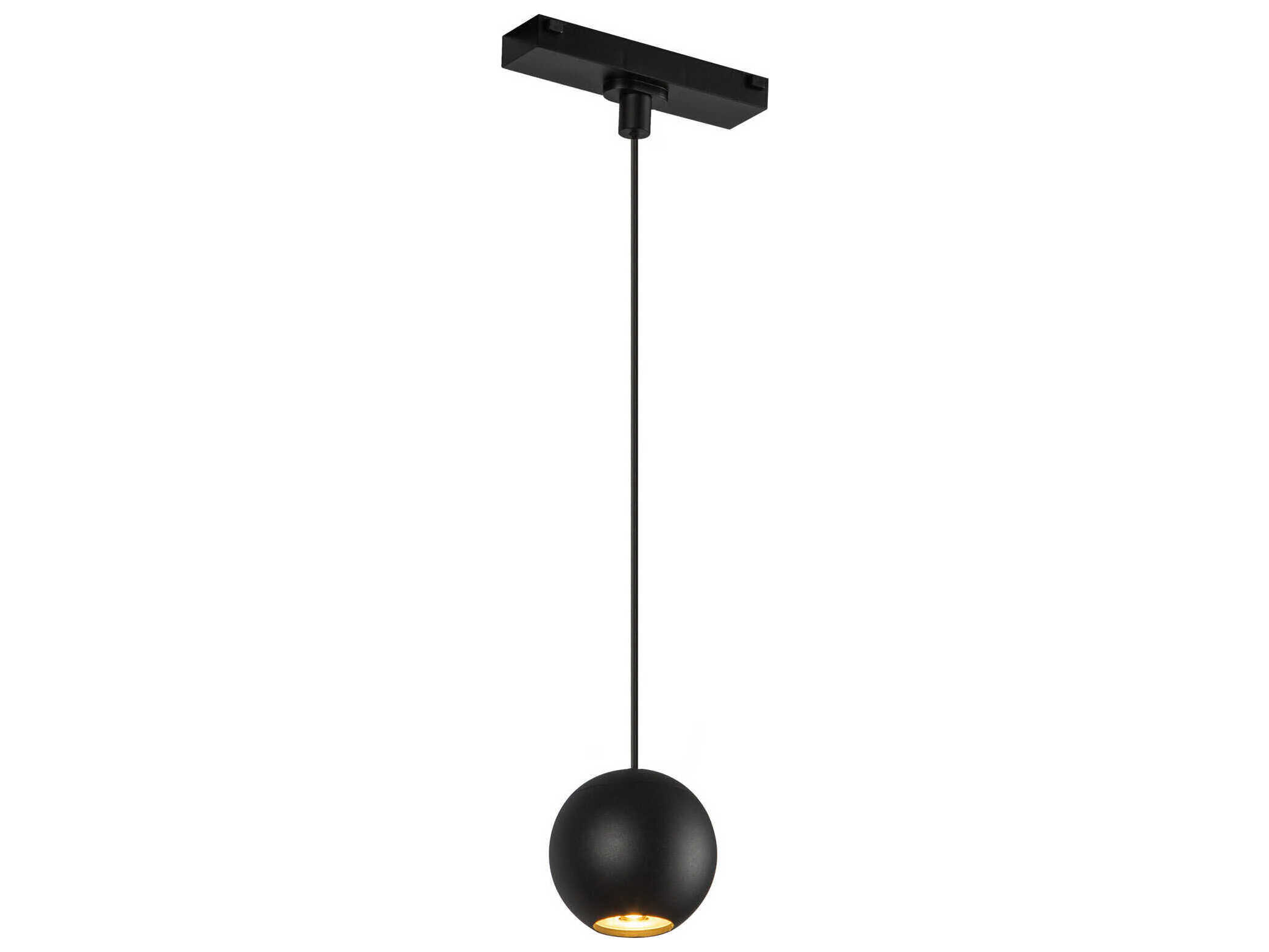Kuzco Lighting Faria Black Globe Trilo Track Pendant