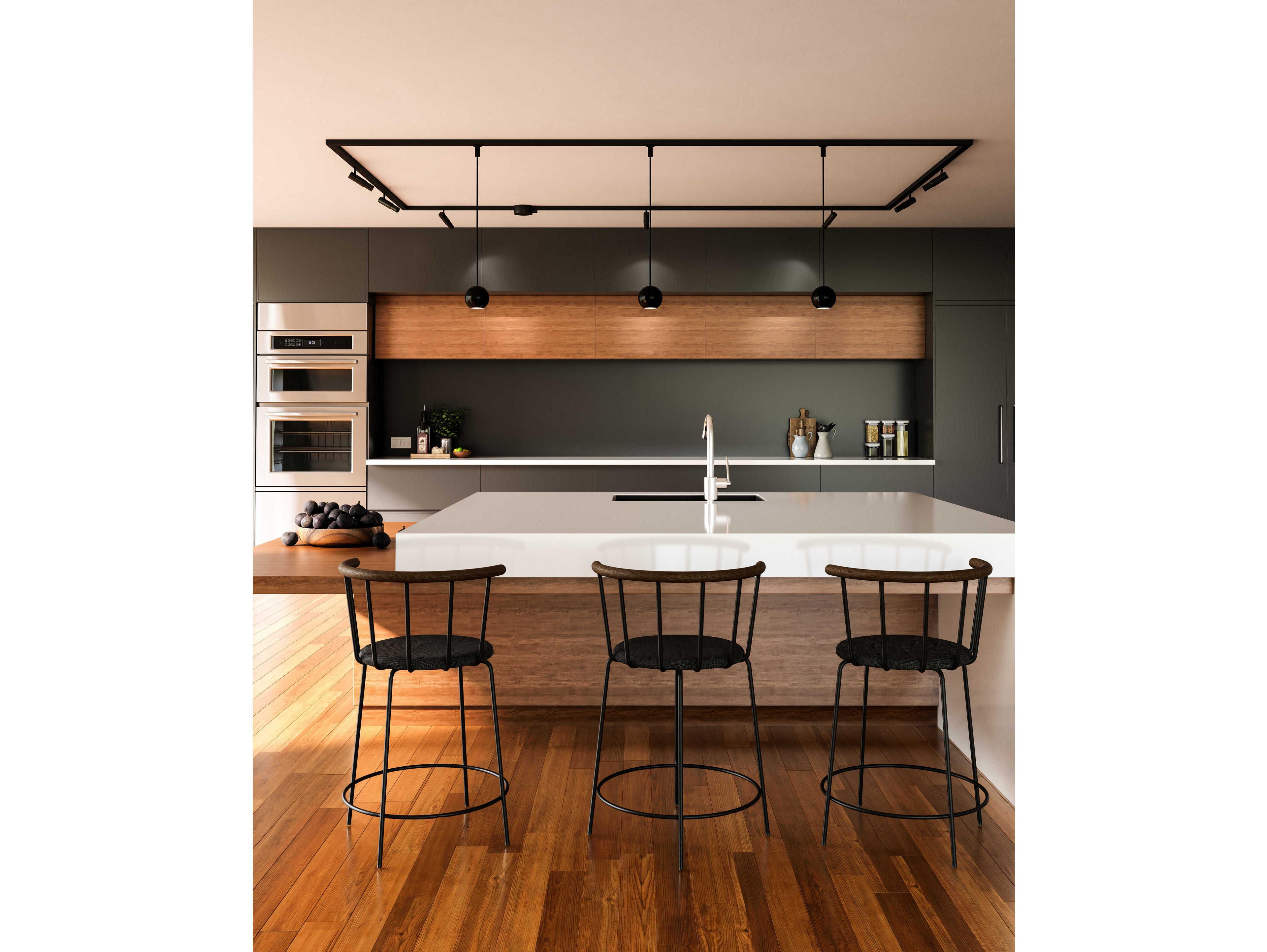 Kuzco Lighting Faria Black Globe Trilo Track Pendant