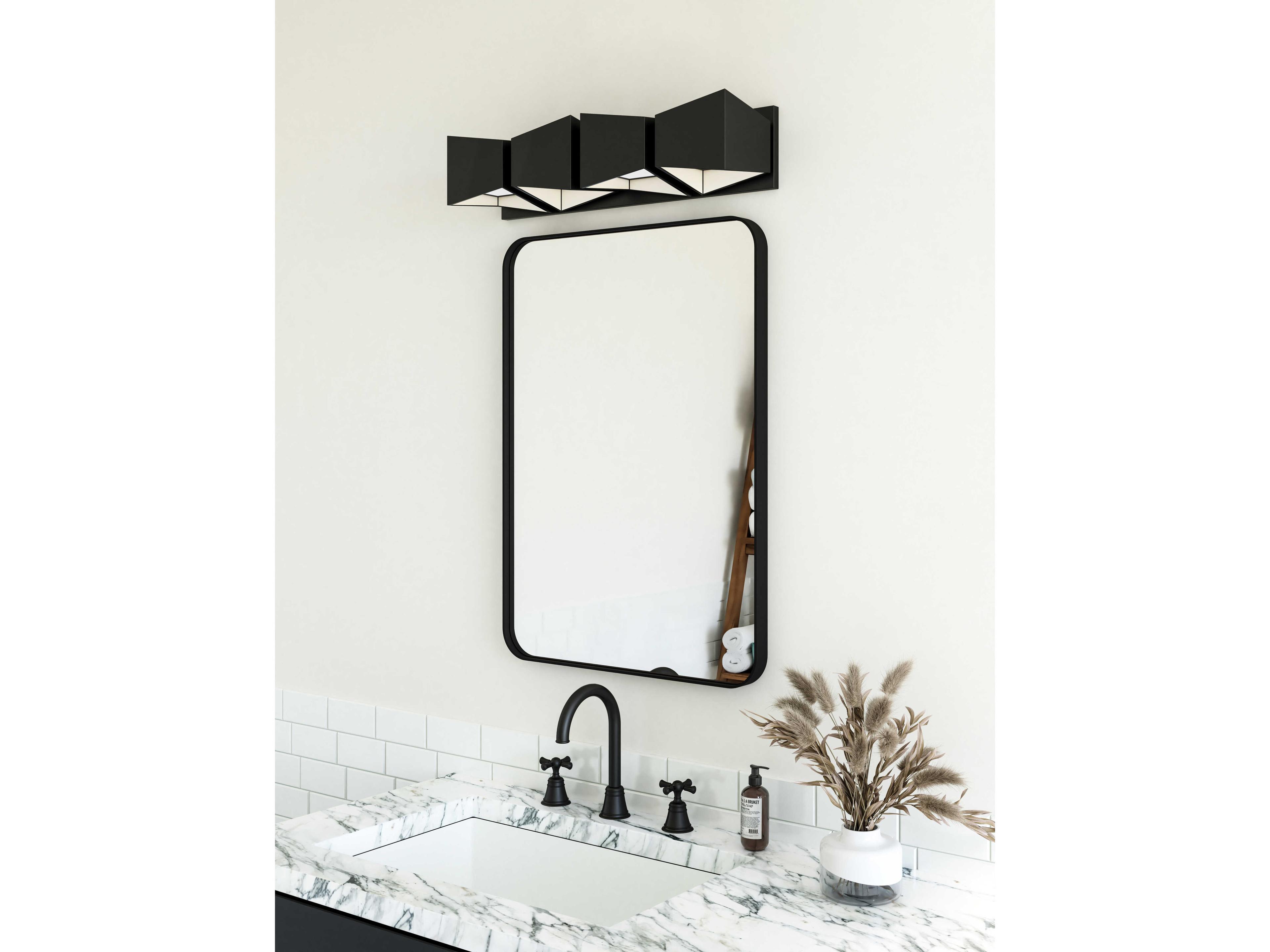 Kuzco Lighting Cubix Black White Vanity Light