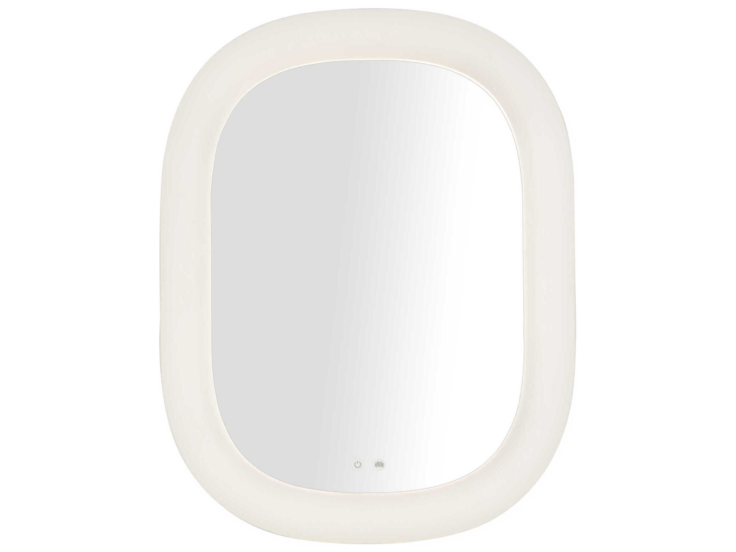 Kuzco Lighting Float White Oval Wall Mirror