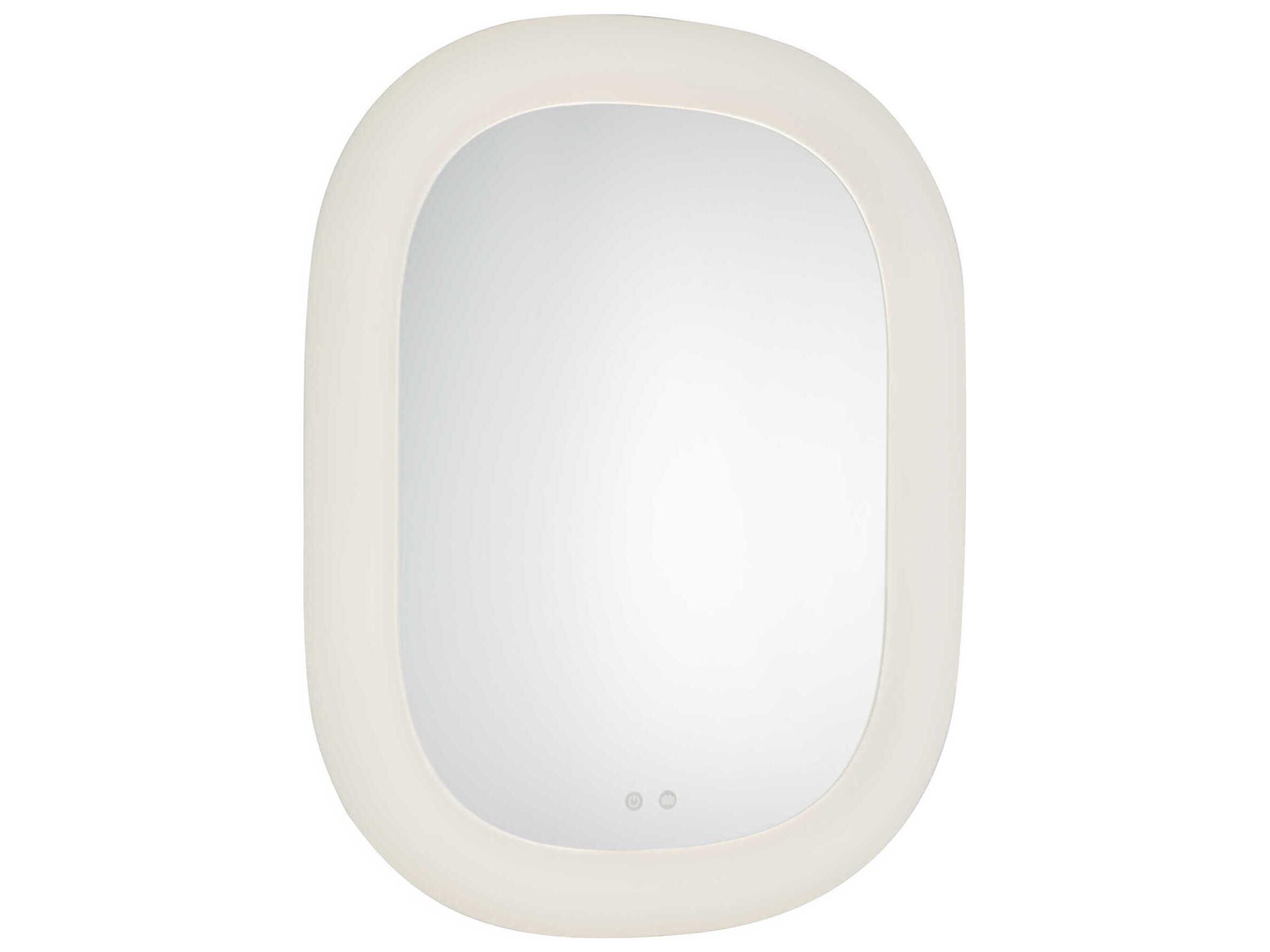 Kuzco Lighting Float White Oval Wall Mirror