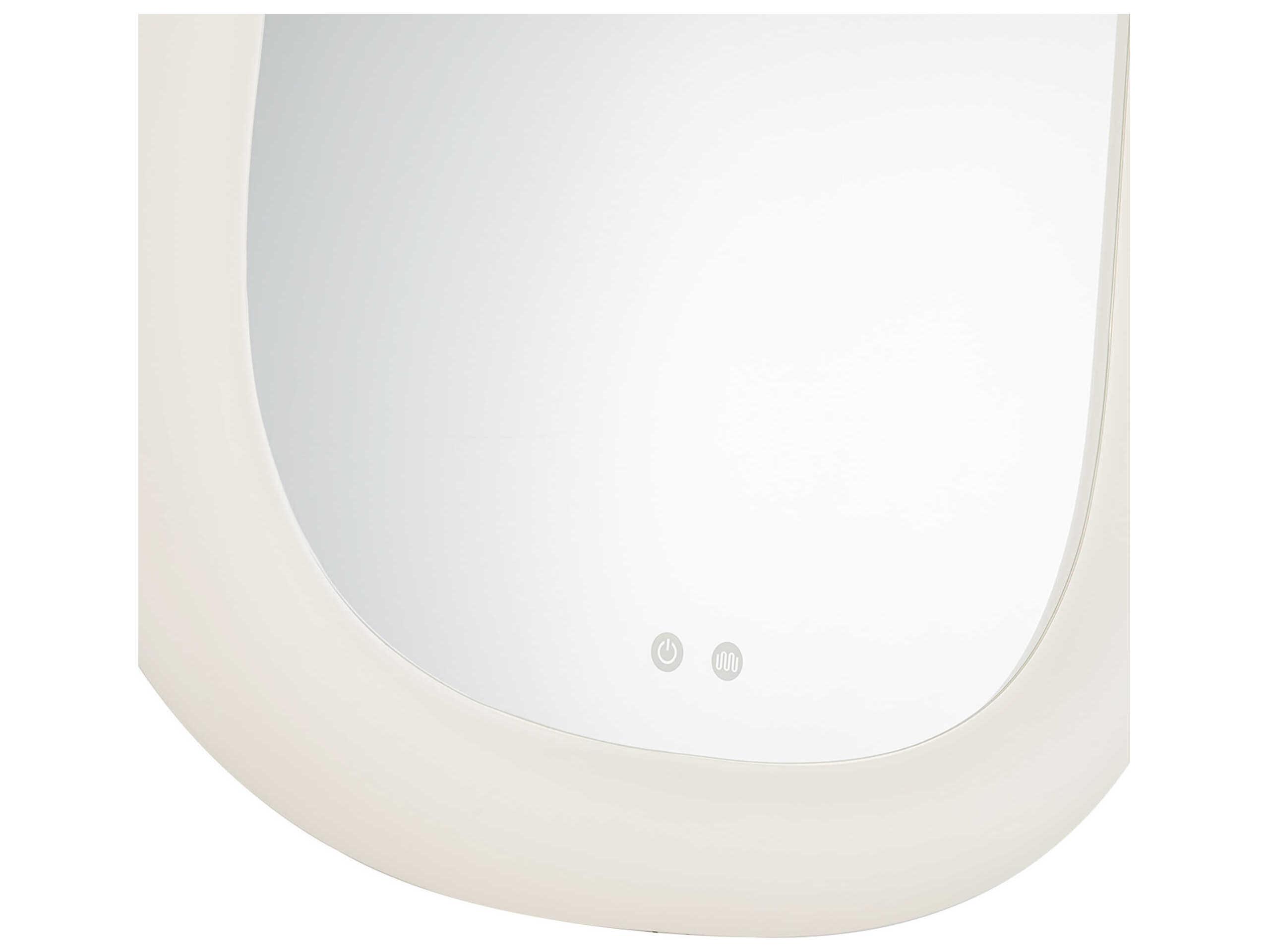 Kuzco Lighting Float White Oval Wall Mirror
