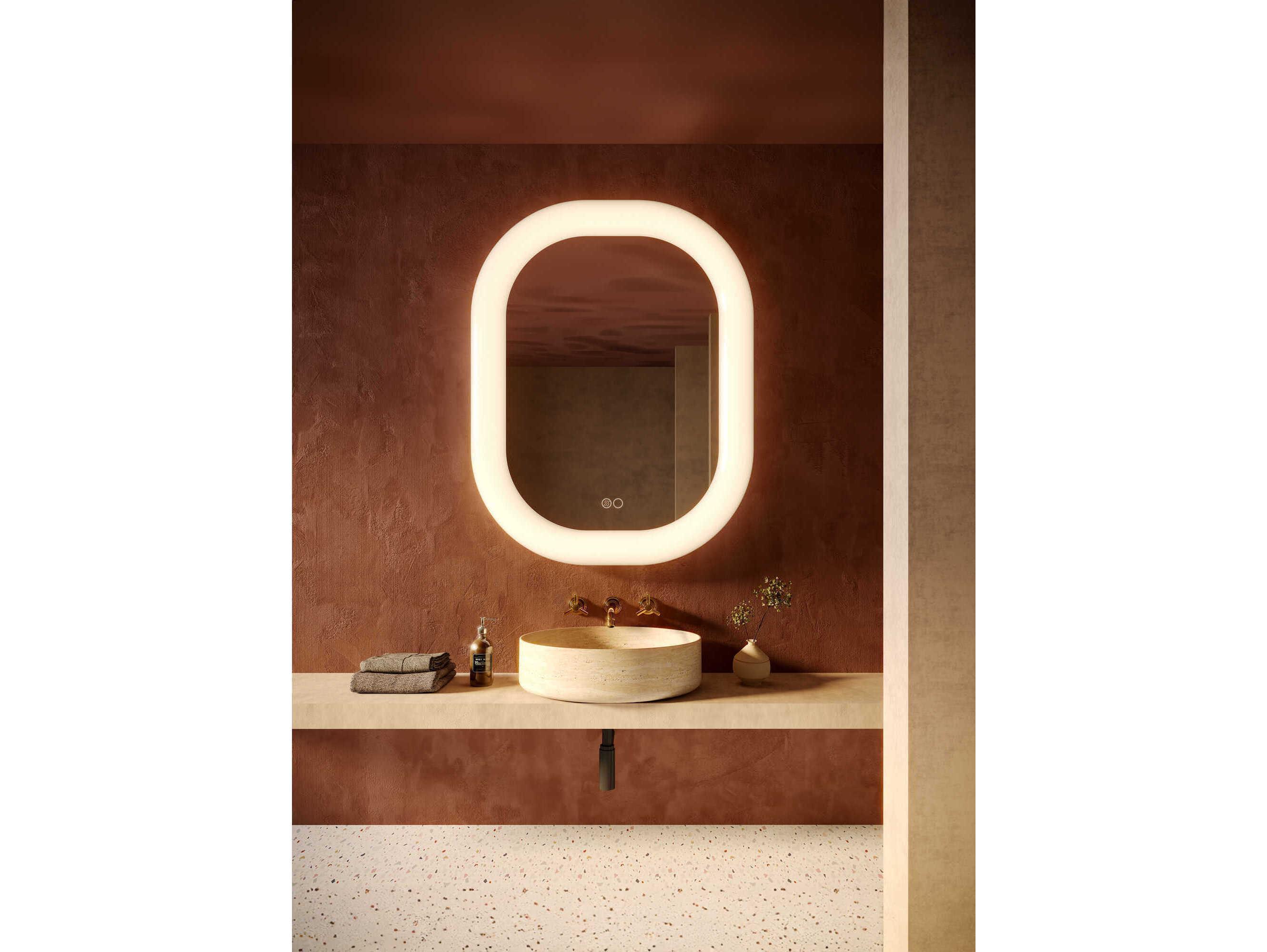 Kuzco Lighting Float White Oval Wall Mirror
