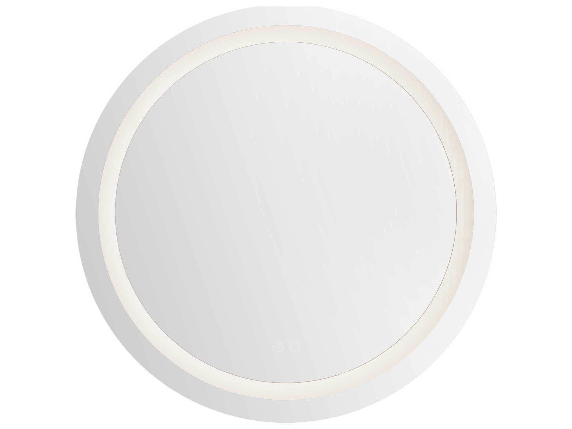 Kuzco Lighting Hillmont Sandblasted Merc Edge Round Wall Mirror
