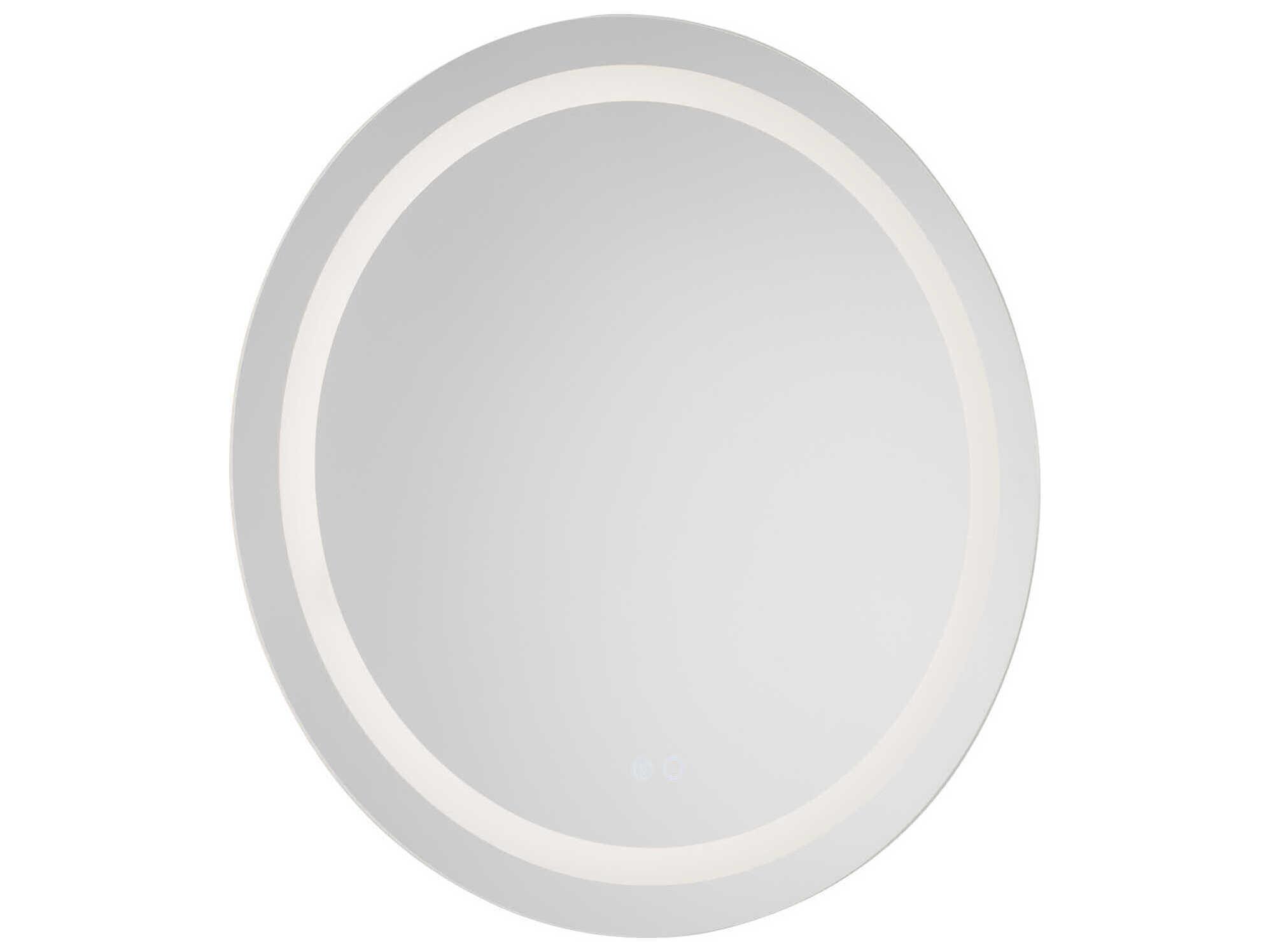 Kuzco Lighting Hillmont Sandblasted Merc Edge Round Wall Mirror