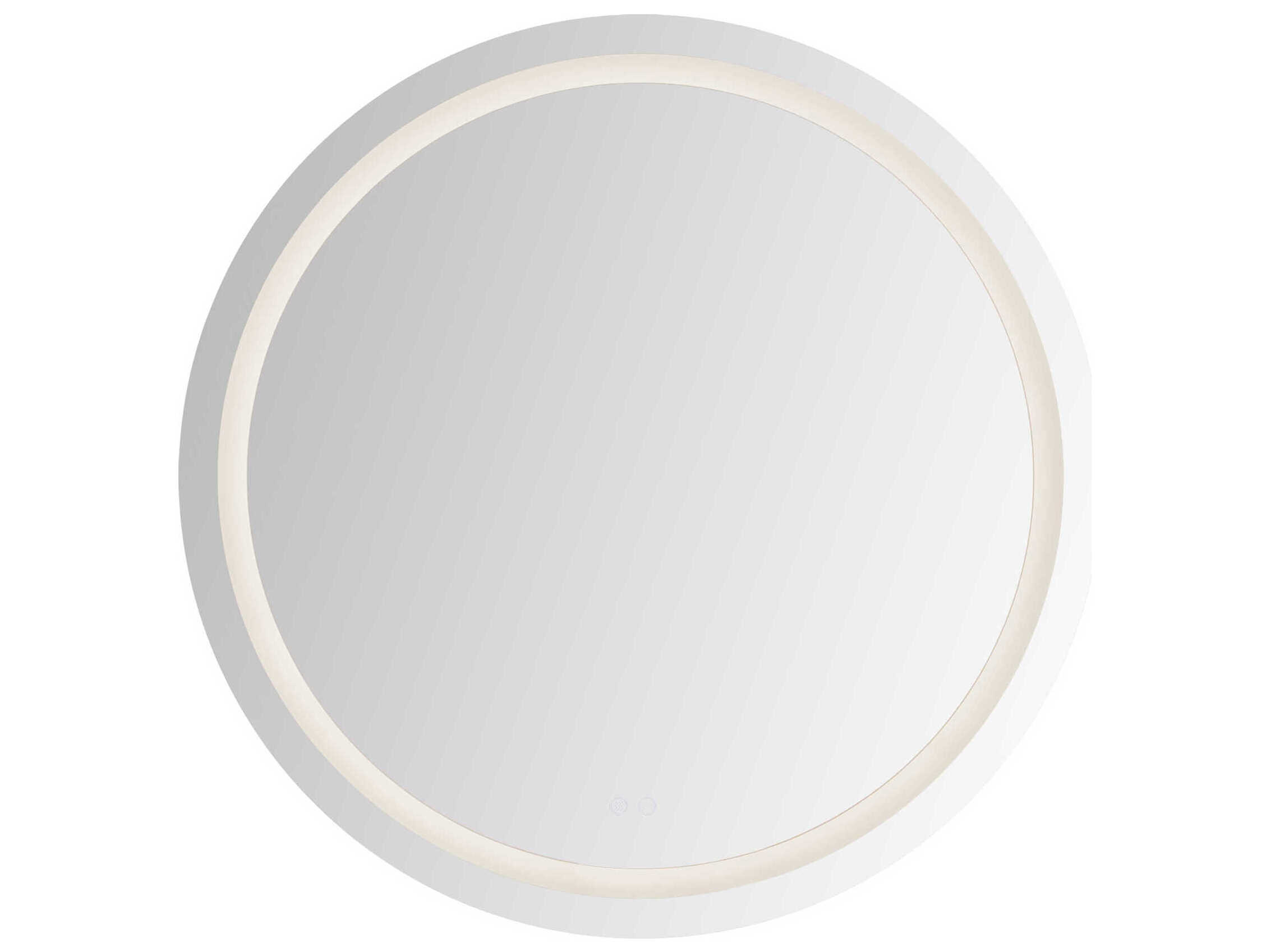 Kuzco Lighting Hillmont Sandblasted Merc Edge Round Wall Mirror