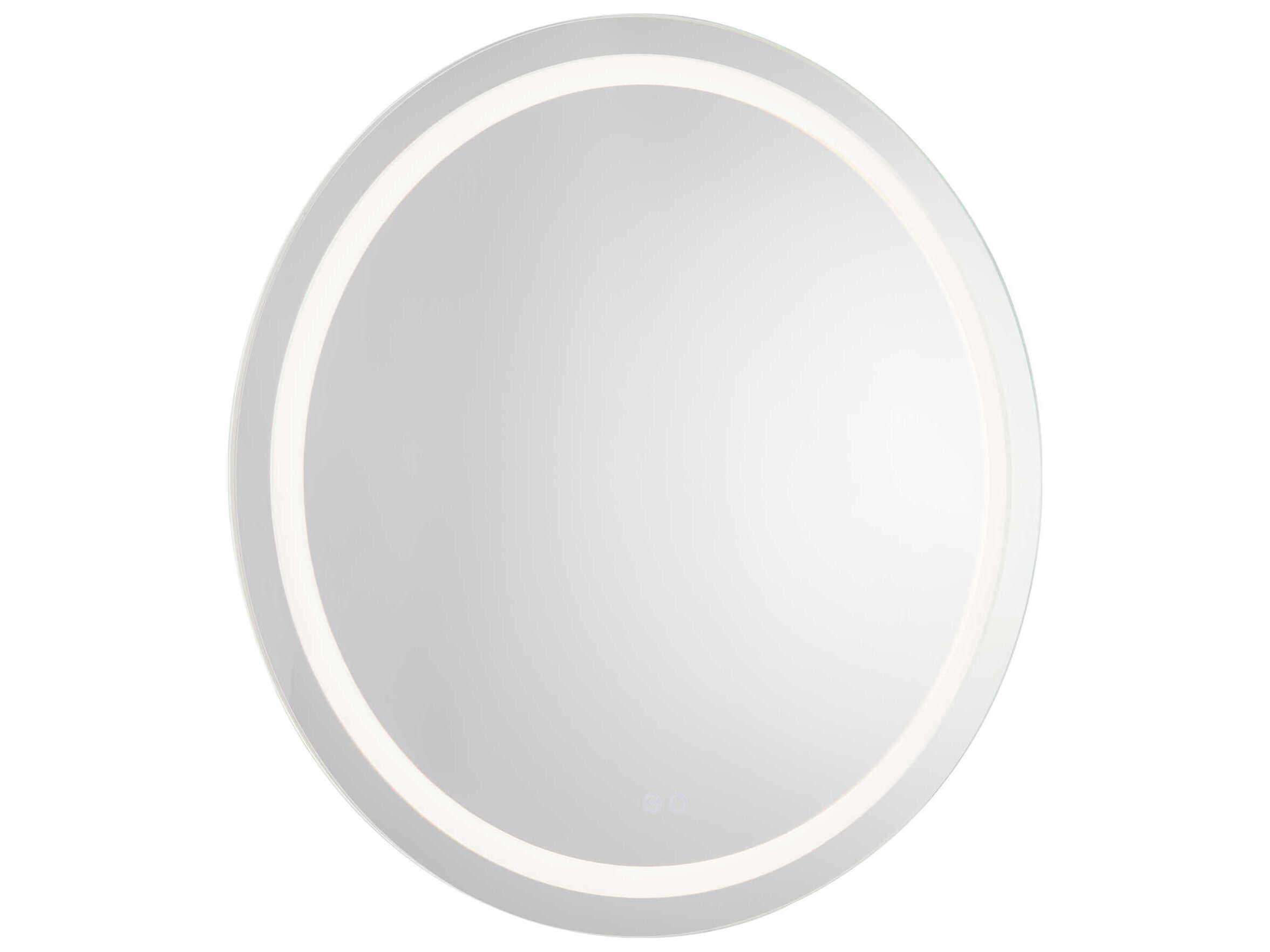Kuzco Lighting Hillmont Sandblasted Merc Edge Round Wall Mirror