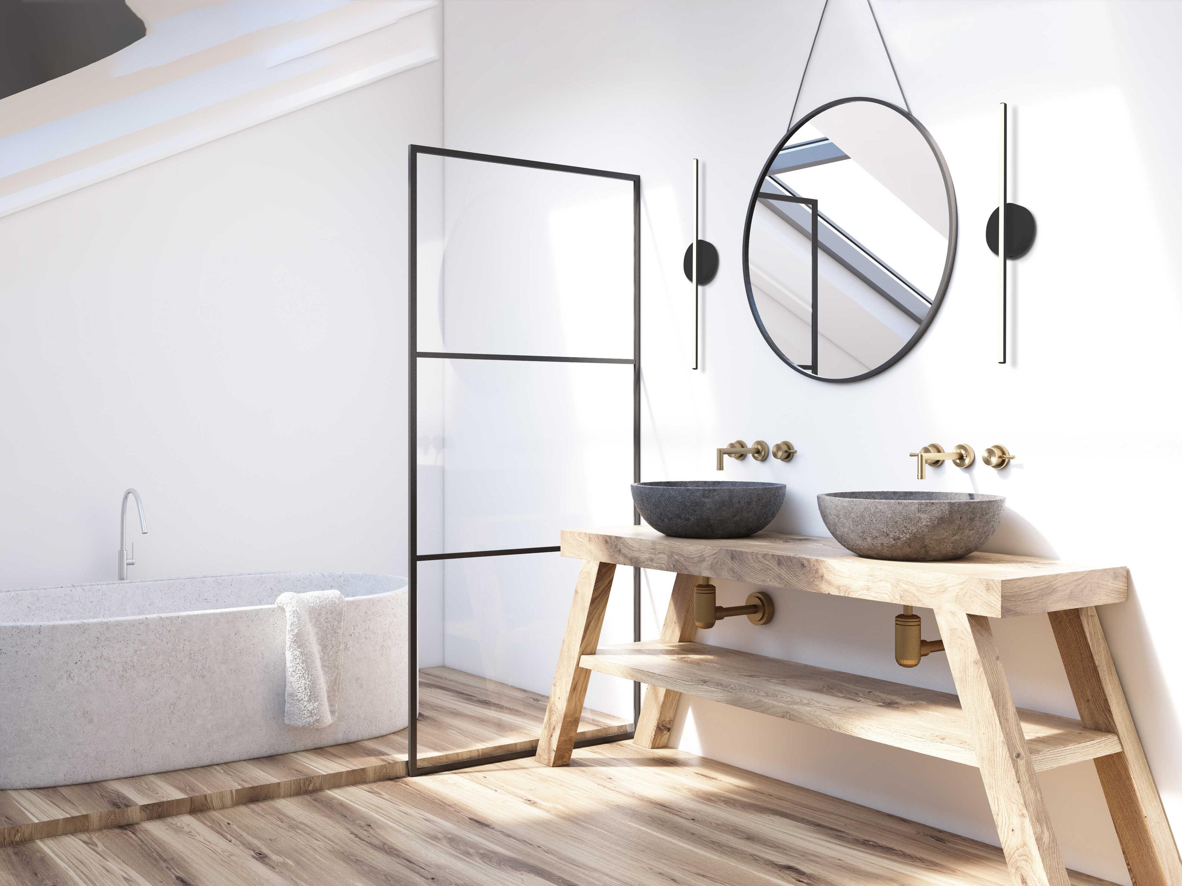 Kuzco Lighting Chute Black Wall Sconce