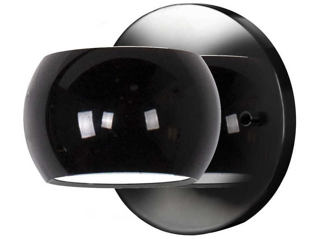 Kuzco Lighting Flux Gloss Black Wall Sconce