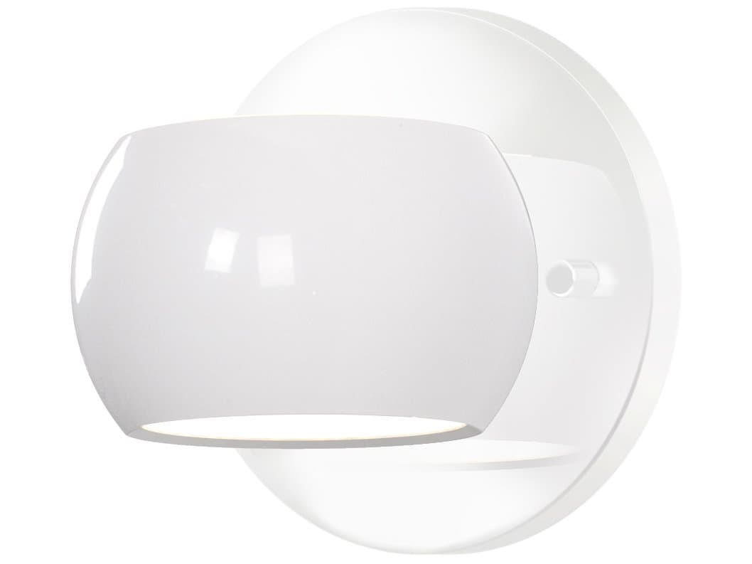 Kuzco Lighting Flux Gloss White Wall Sconce