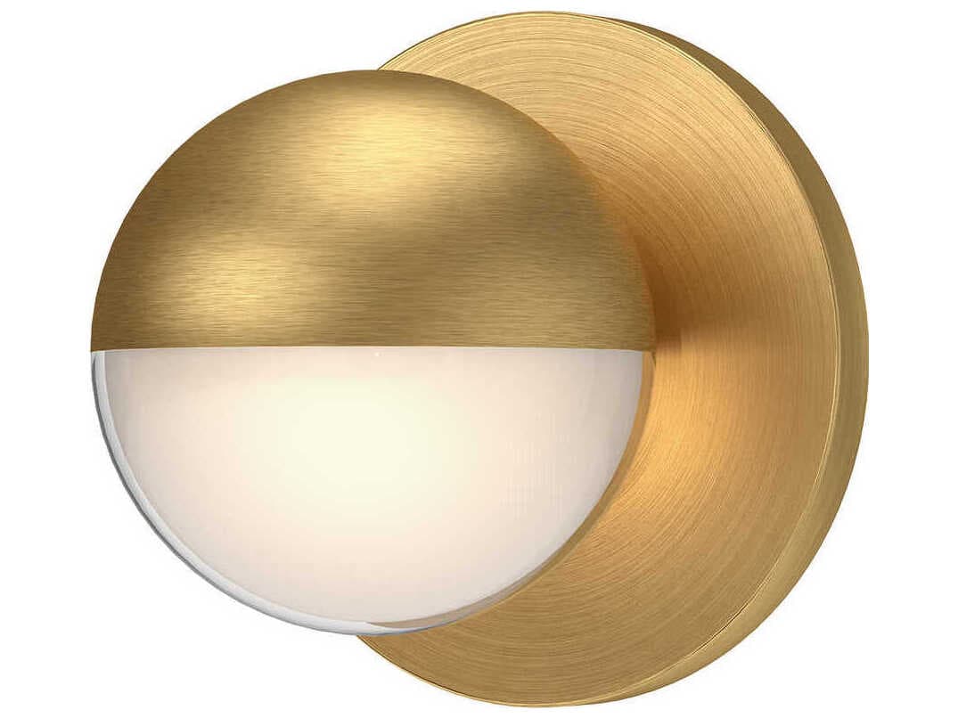 Kuzco Lighting Pluto Brushed Gold Wall Sconce
