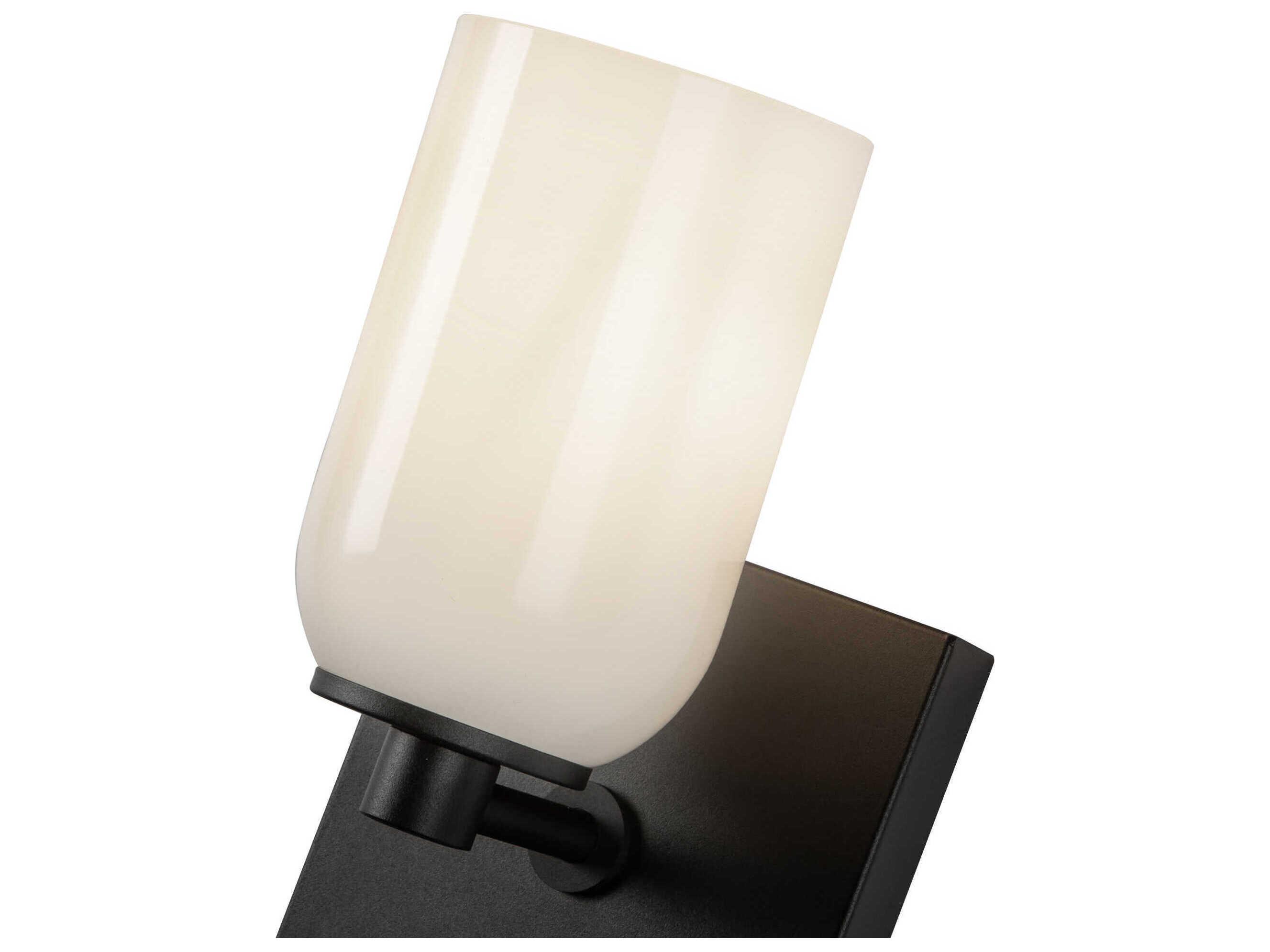 Kuzco Lighting Nola 1-Light Black Glossy Opal Glass Wall Sconce