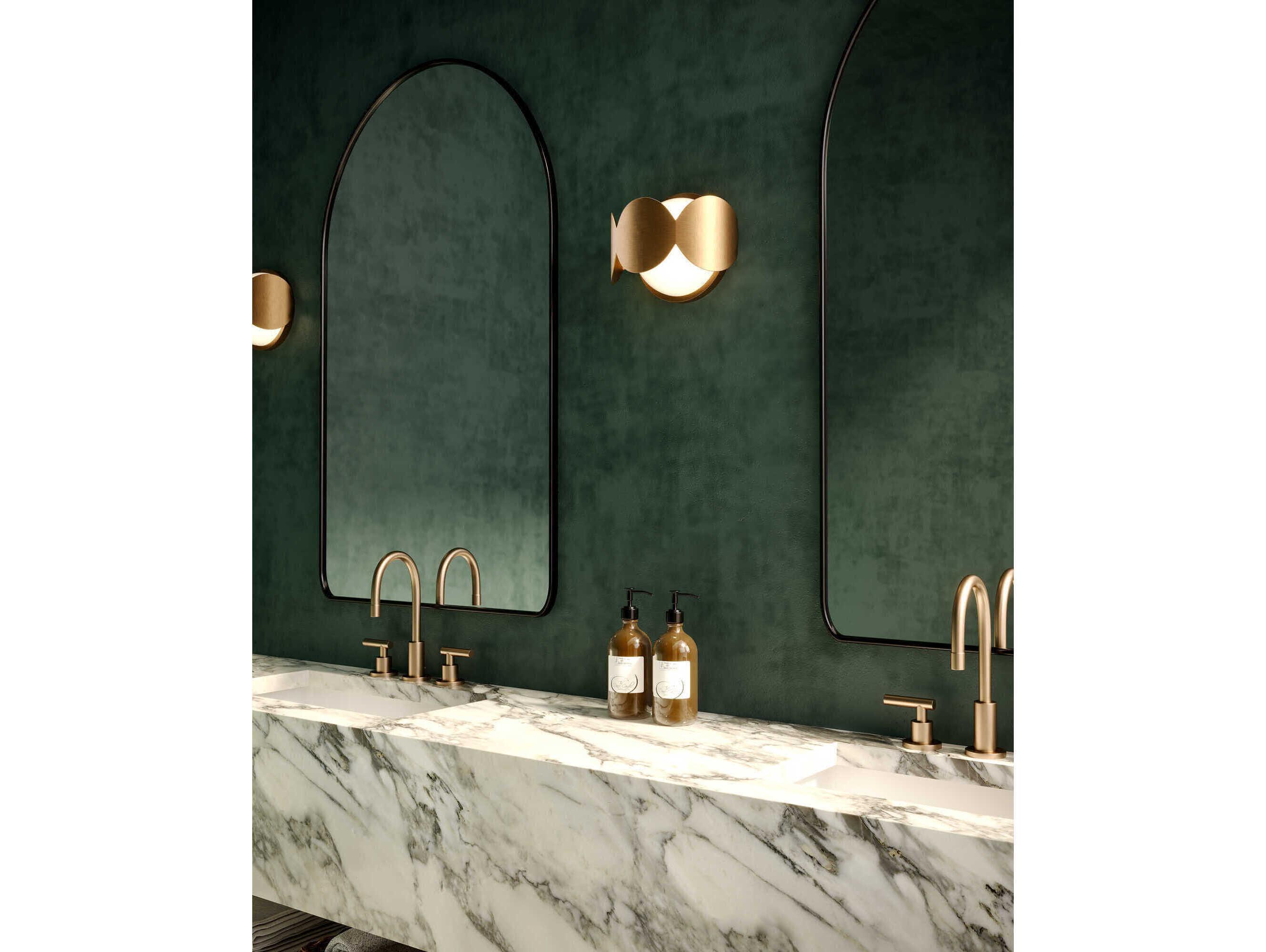 Kuzco Lighting Ciel 1-Light Brushed Gold Wall Sconce