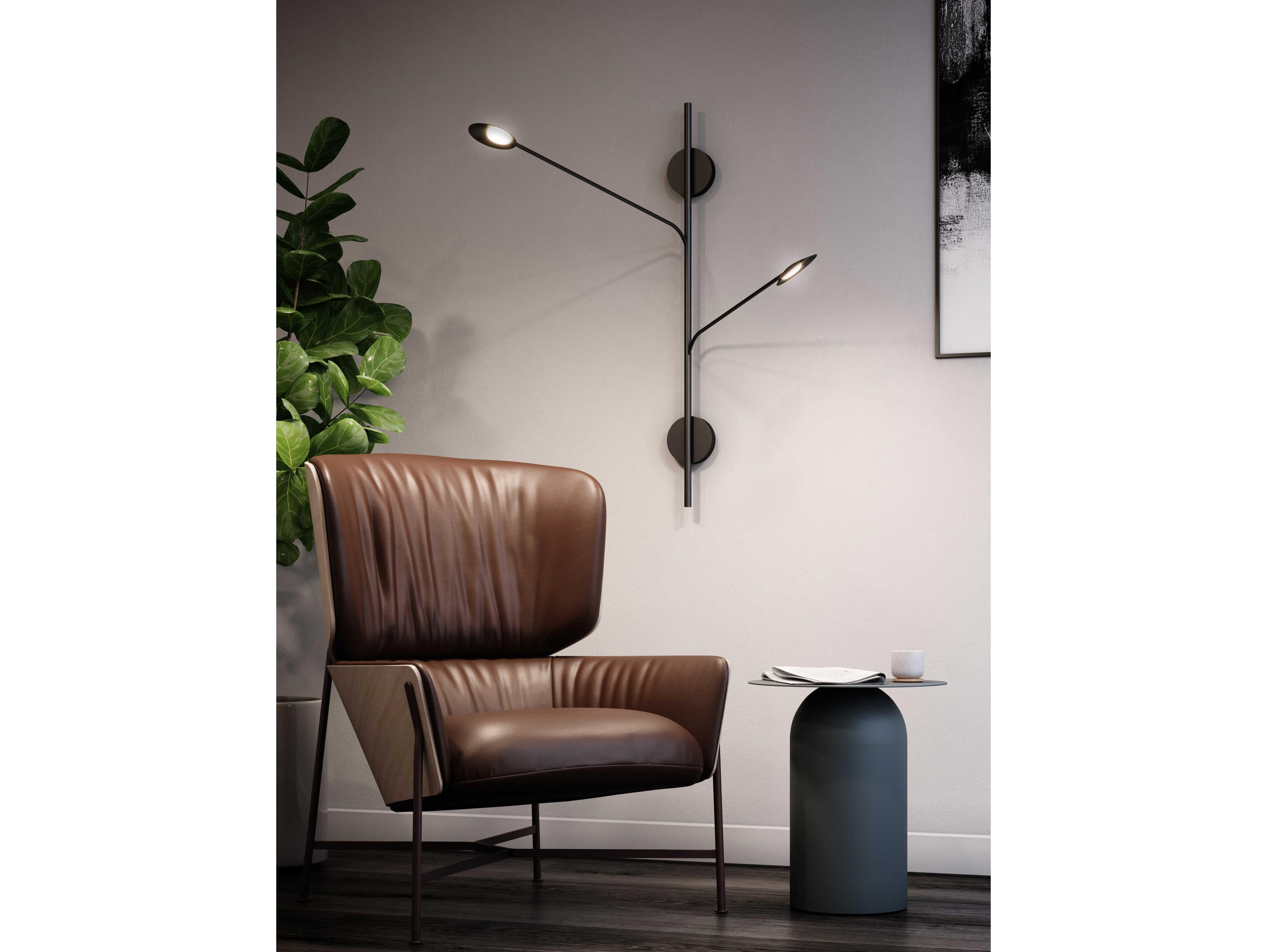 Kuzco Lighting Rotaire Black Swing Wall Sconce