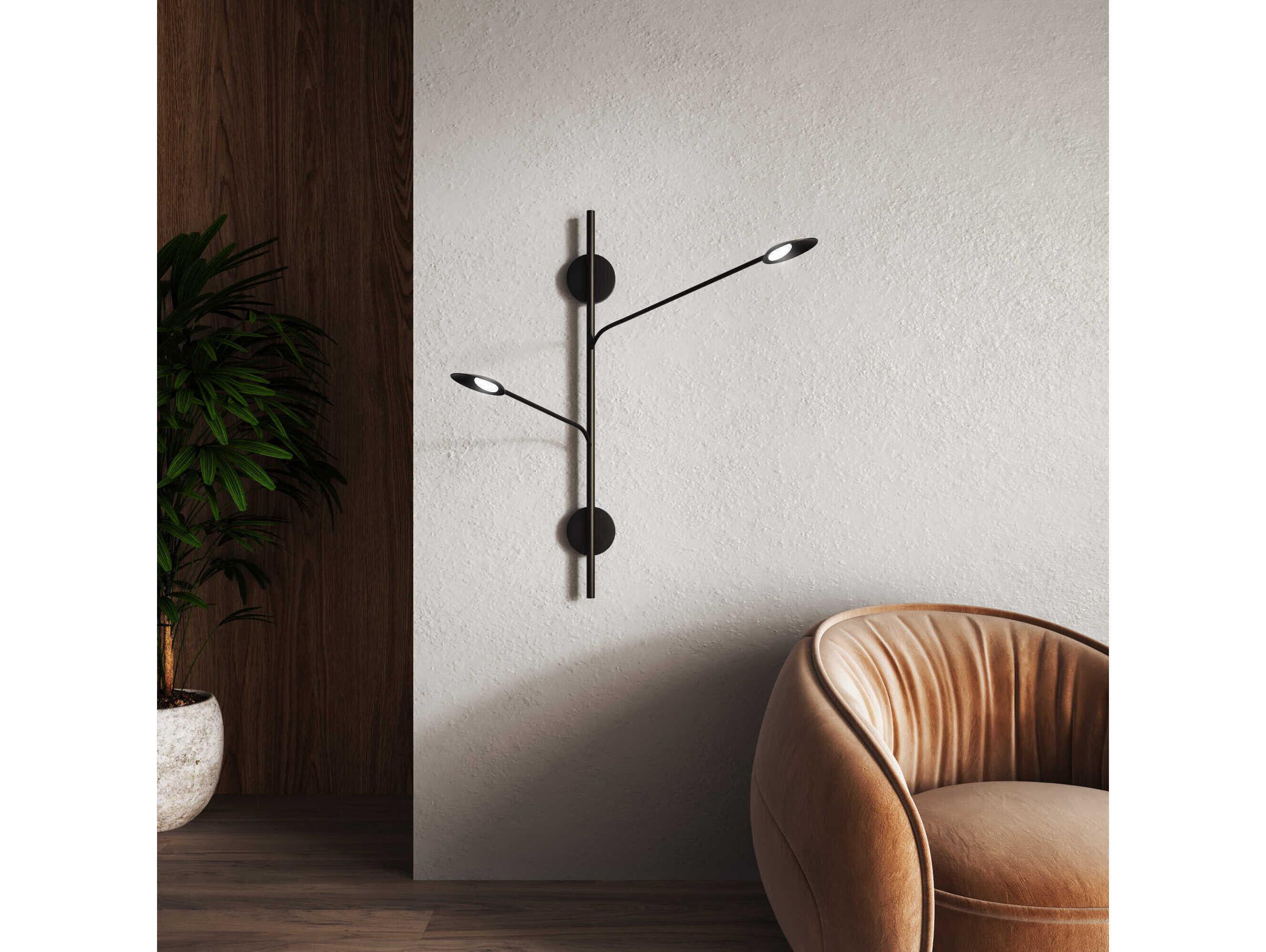 Kuzco Lighting Rotaire Black Swing Wall Sconce
