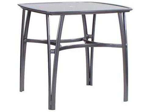 Koverton Modone Tables Aluminum Square Outdoor Bar Table with Umbrella Hole