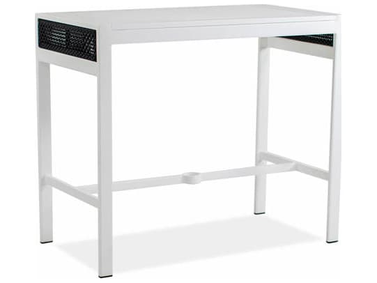 Koverton Parkview Woven Wicker Rectangular Wicker Outdoor Patio Bar Table