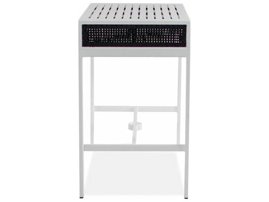 Koverton Parkview Woven Wicker Rectangular Wicker Outdoor Patio Bar Table