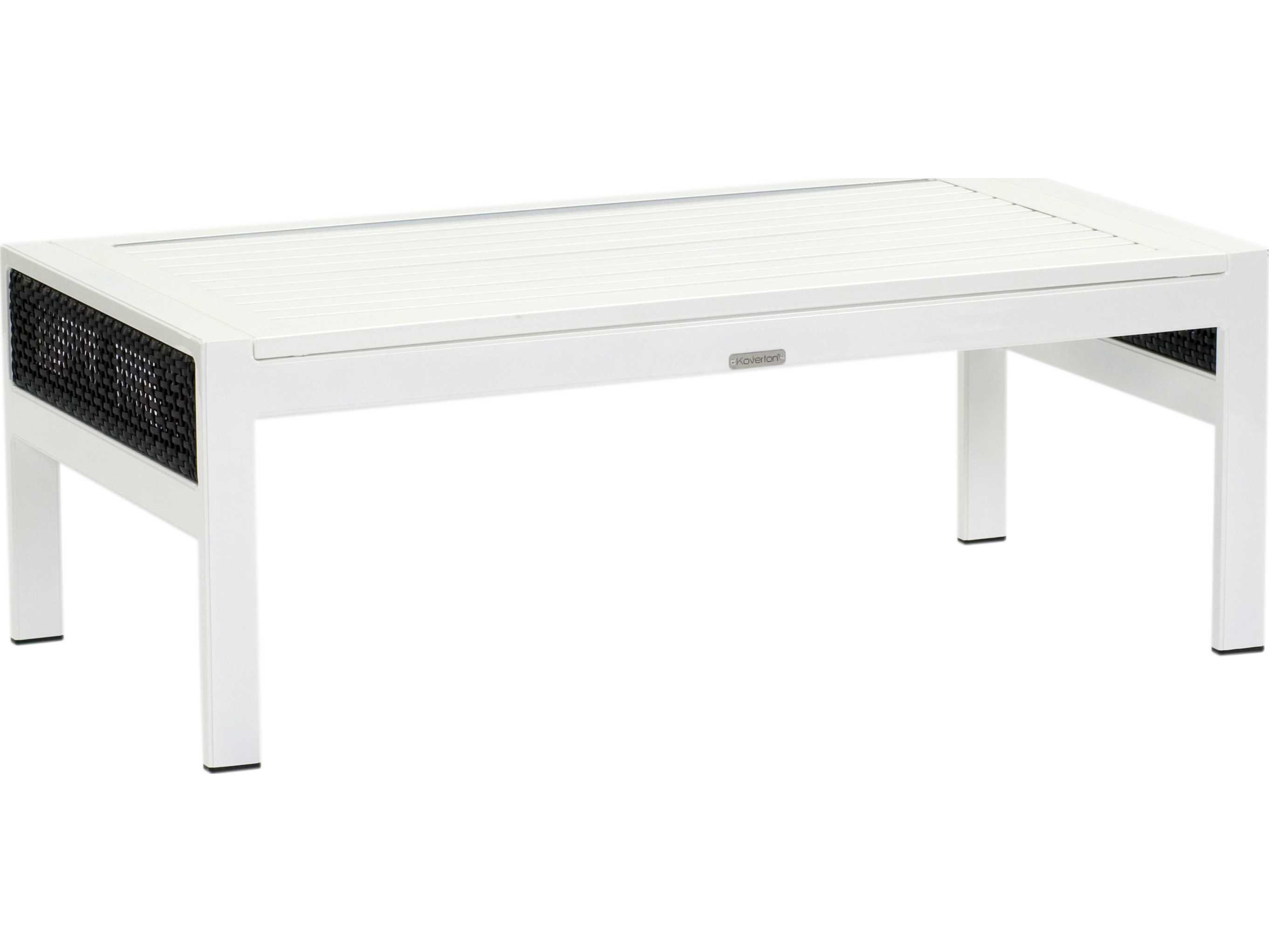 Koverton Parkview Woven Wicker Rectangular Wicker Outdoor Patio Coffee Table