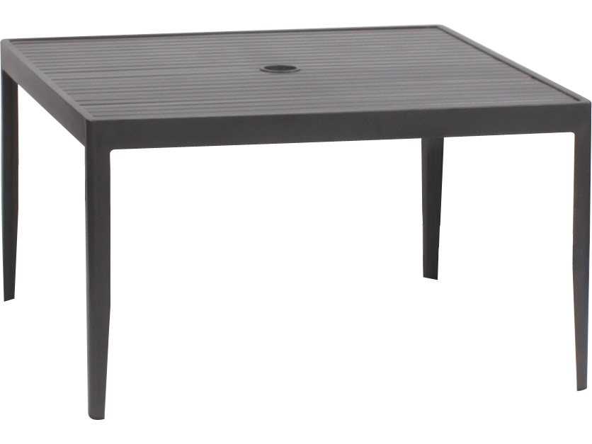 Koverton Serene Square Outdoor Patio Chat Table with Hole