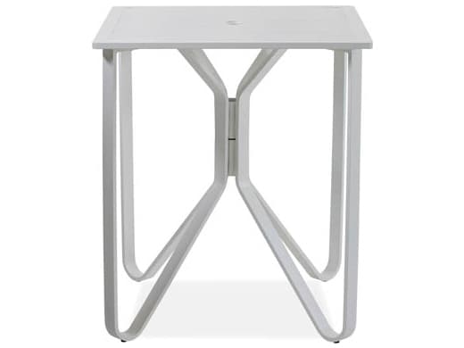 Koverton Chapman Extruded Aluminum Square Outdoor Patio Dining Table with Umbrella Hole