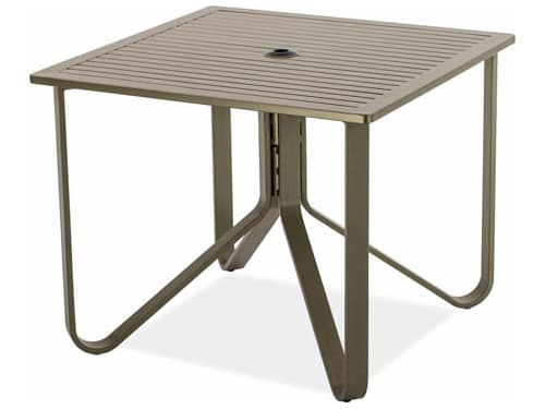 Koverton Chapman Extruded Aluminum Square Patio Dining Table with Umbrella Hole