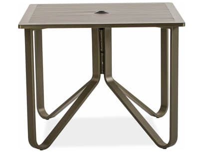 Koverton Chapman Extruded Aluminum Square Patio Dining Table with Umbrella Hole