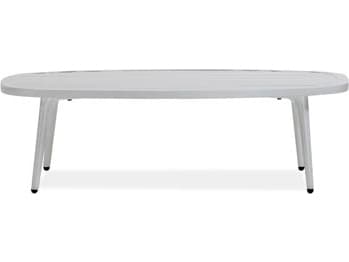 Koverton Ella Aluminum Oval Oval Slat Top Outdoor Patio Coffee Table