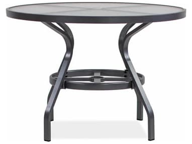 Koverton Endure Aluminum Round Outdoor Patio Dining Table with Umbrella Hole