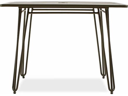 Koverton Form Square Aluminum Patio Dining Table with Hole