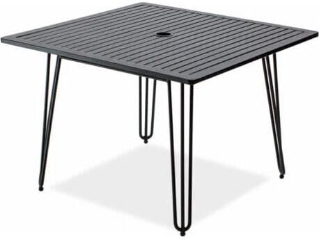 Koverton Form Square Aluminum Patio Dining Table with Hole