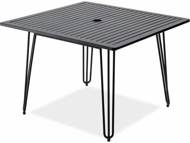 Koverton Form Square Aluminum Patio Dining Table with Hole