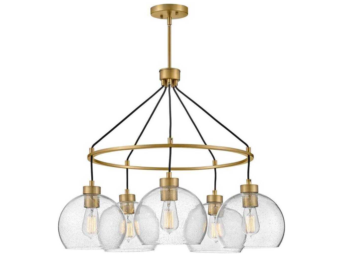 Lark Living Rumi 5-Light Lacquered Brass Globe Chandelier