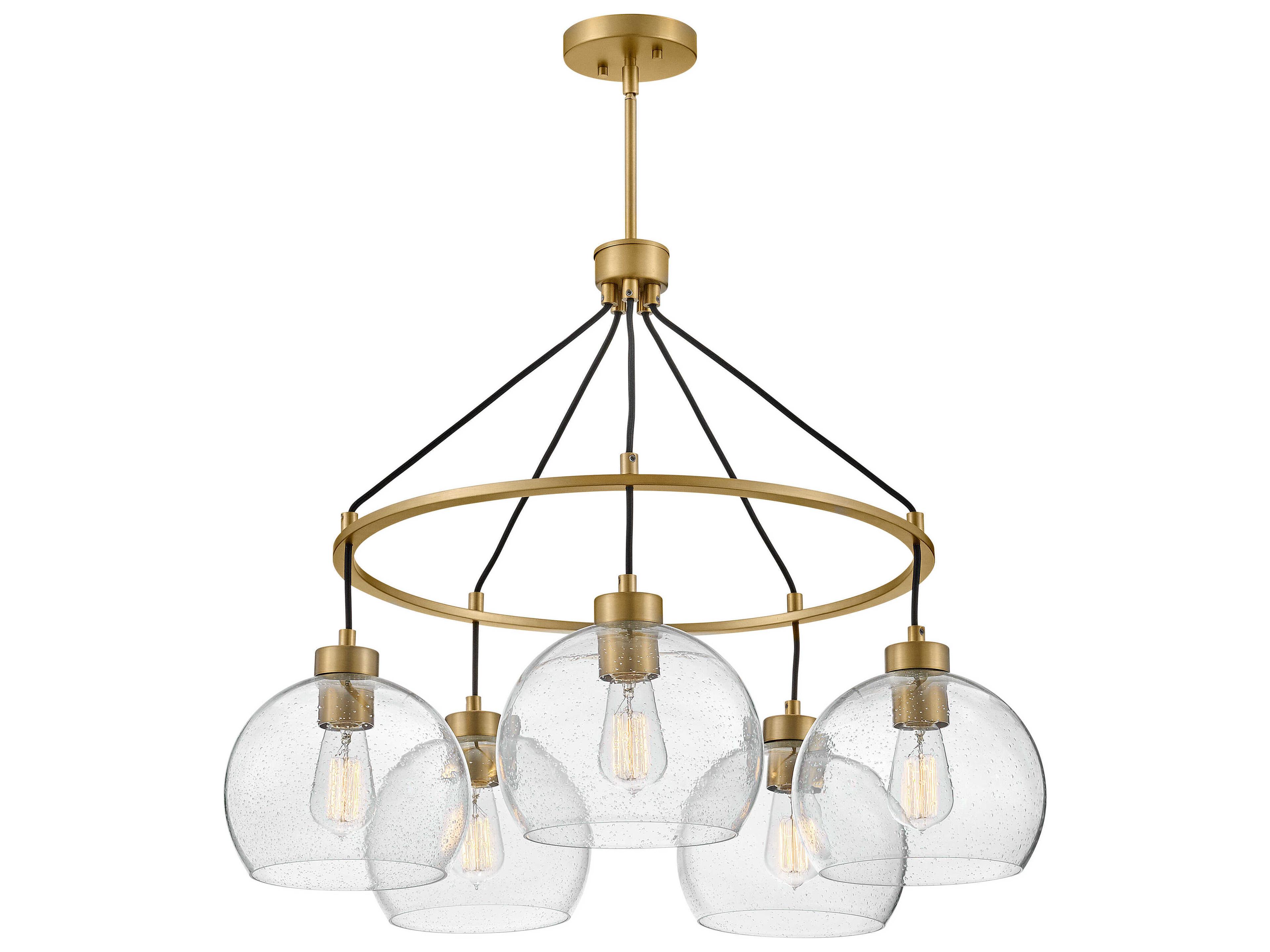 Lark Living Rumi 5-Light Lacquered Brass Globe Chandelier