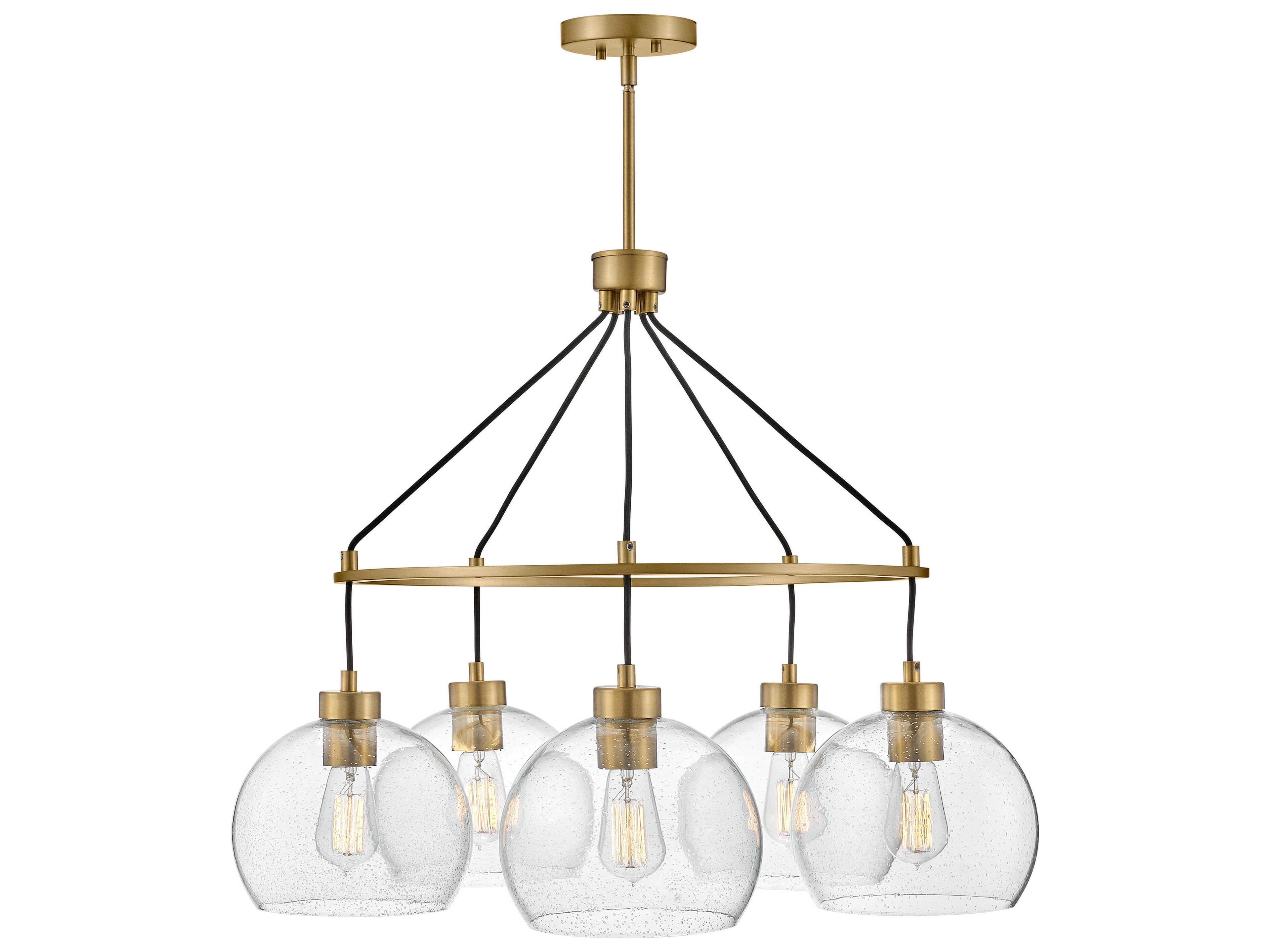 Lark Living Rumi 5-Light Lacquered Brass Globe Chandelier