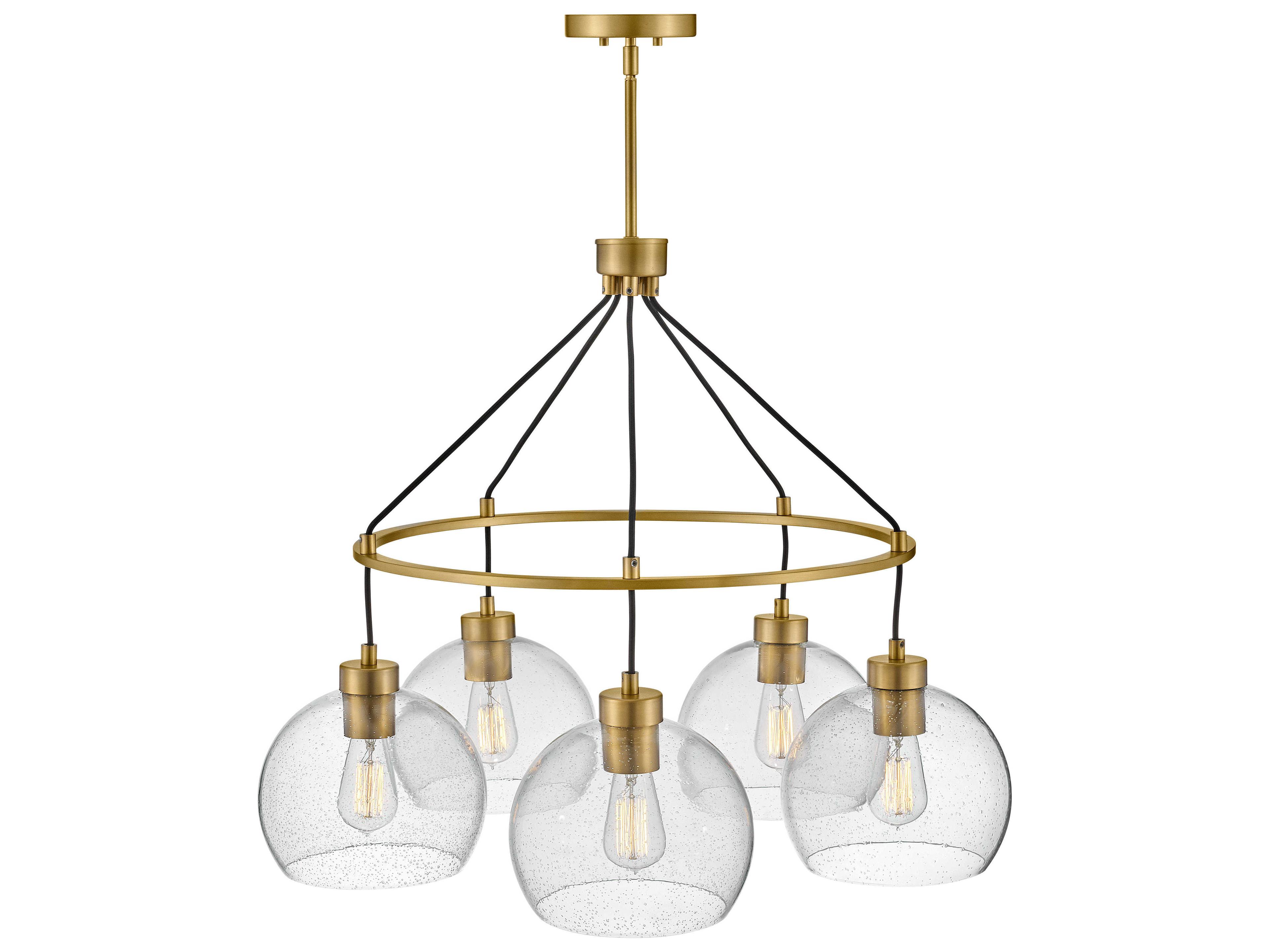 Lark Living Rumi 5-Light Lacquered Brass Globe Chandelier