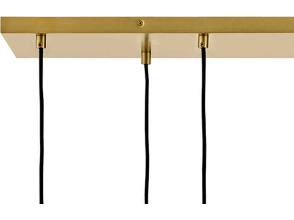 Lark Living Rumi 7-Light Lacquered Brass Bronze Globe Linear Island Pendant