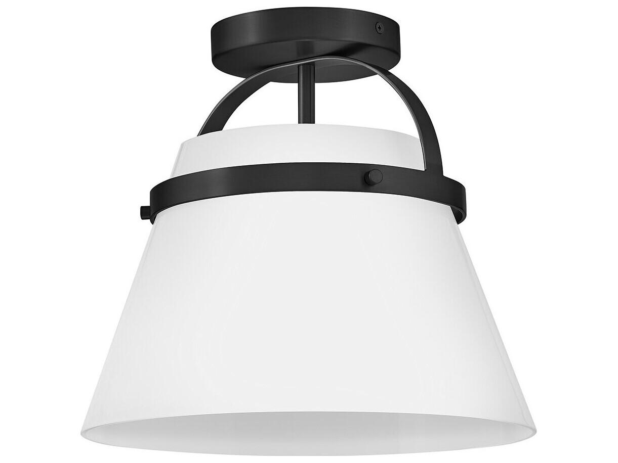Lark Living Tori 1-Light Black Bell Semi Flush Mount