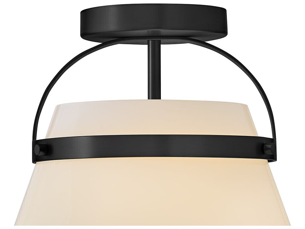 Lark Living Tori 1-Light Black Bell Semi Flush Mount