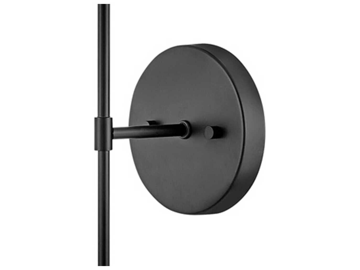 Lark Living Hux 1-Light Black Lacquered Brass Wall Sconce