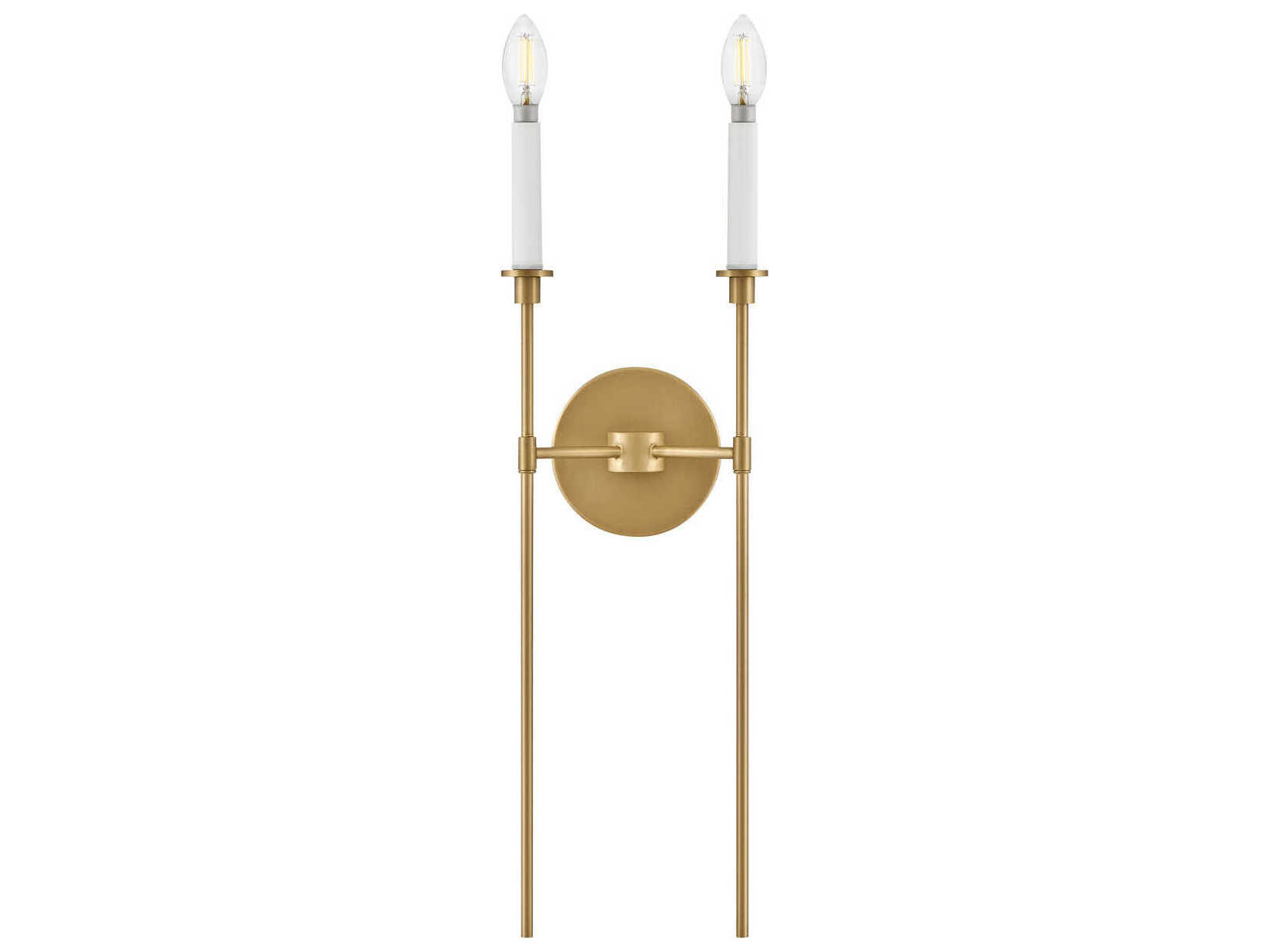 Lark Living Hux 2-Light Lacquered Brass Warm White Wall Sconce