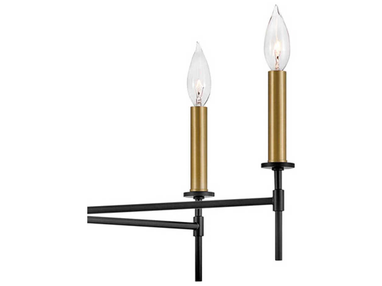 Lark Living Hux 5-Light Black Lacquered Brass Chandelier