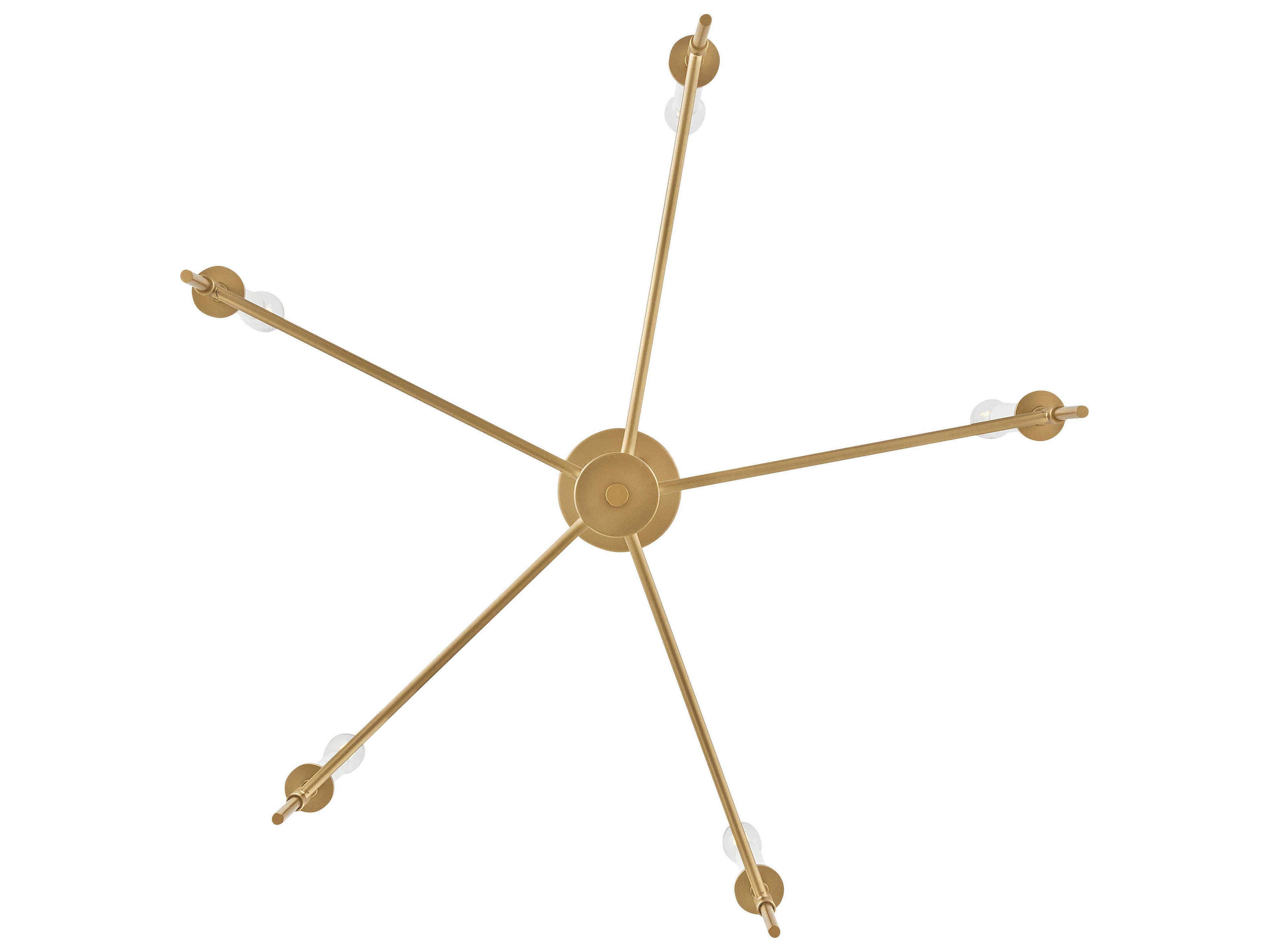 Lark Living Hux 5-Light Lacquered Brass Warm White Candelabra Chandelier