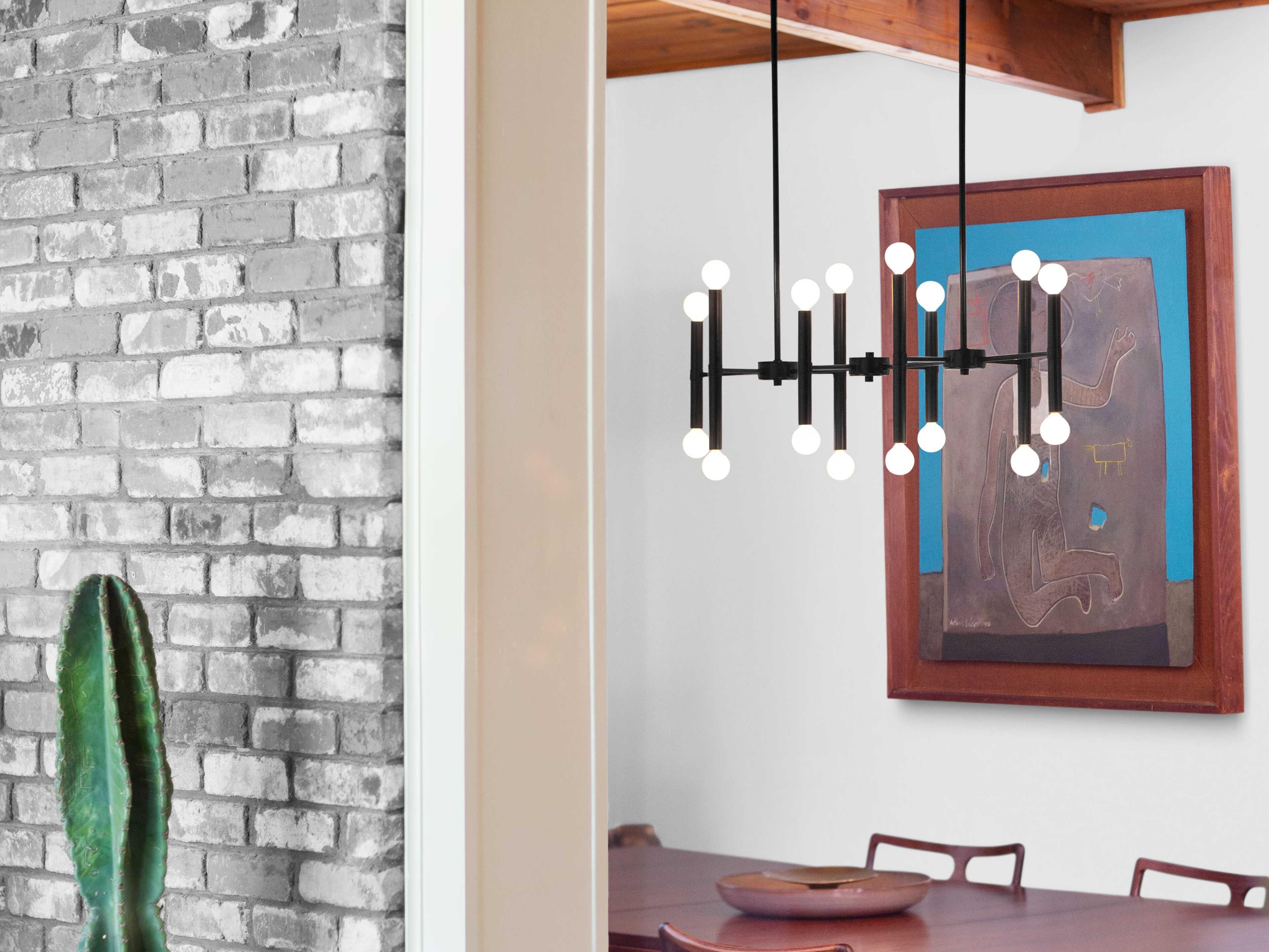 Lark Living Millie 16-Light6-Light Black Linear Island Pendant