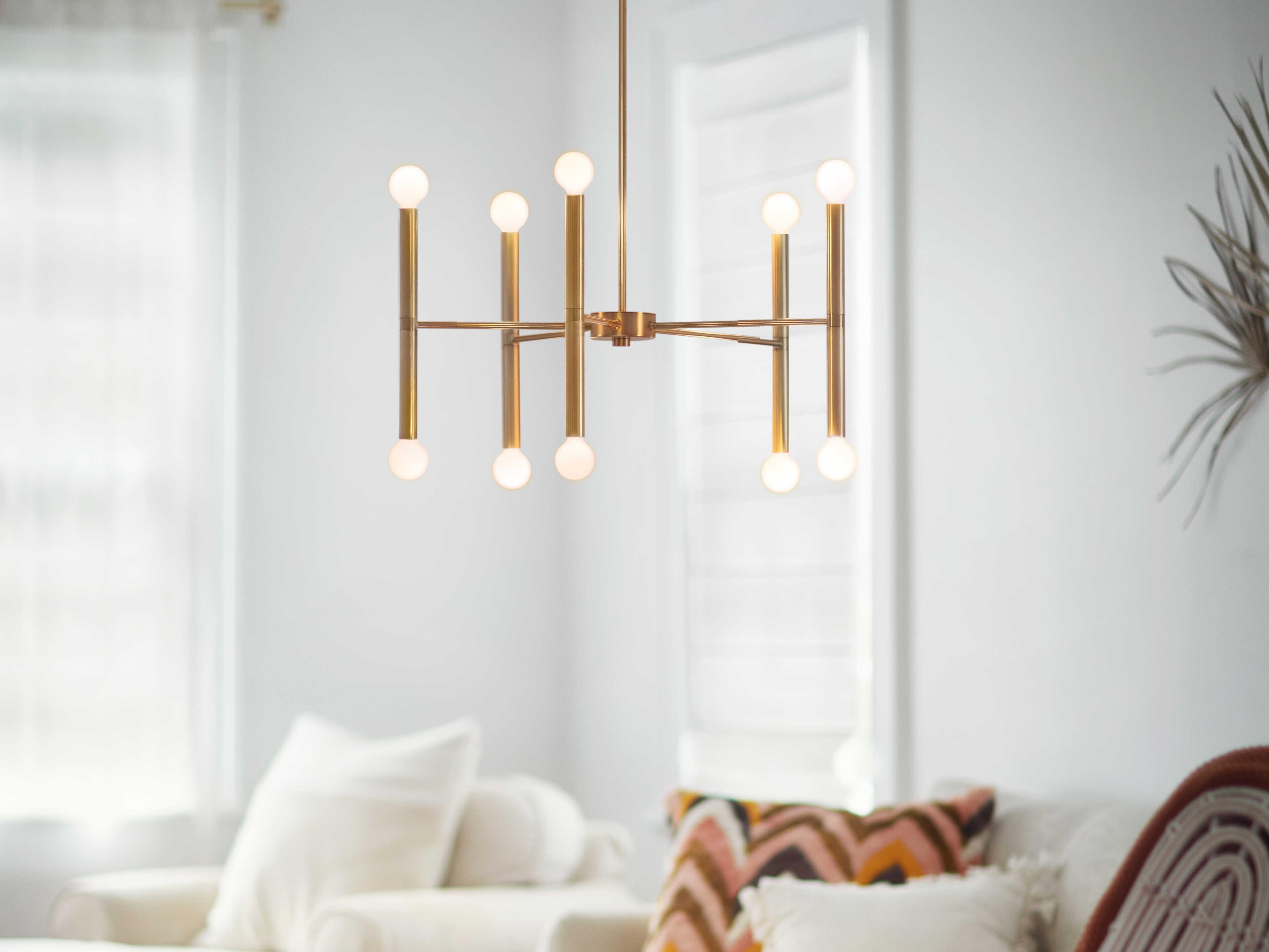 Lark Living Millie 10-Light Lacquered Brass Chandelier