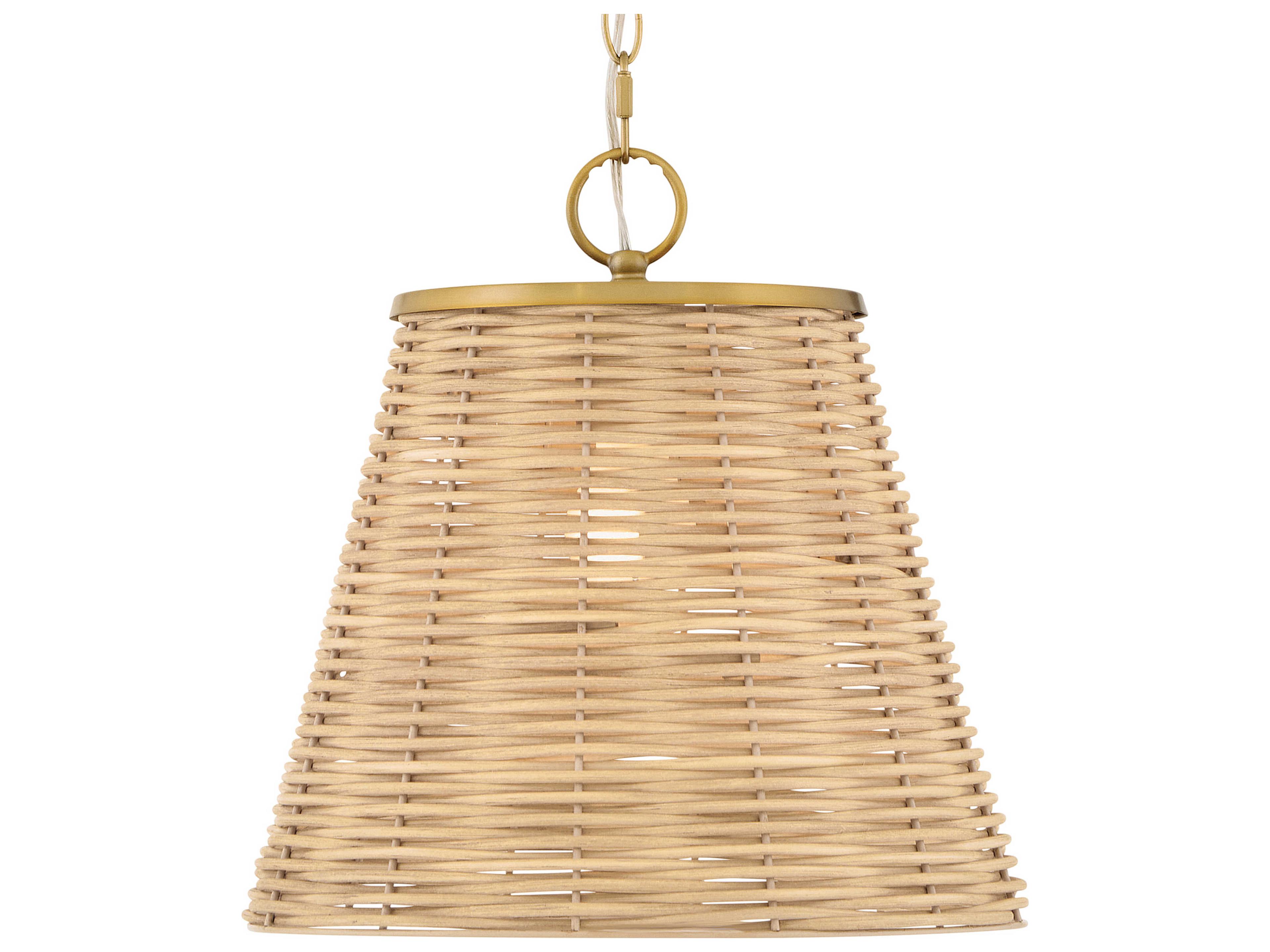 Lark Living Brynn 1-Light Lacquered Brass Drum Pendant