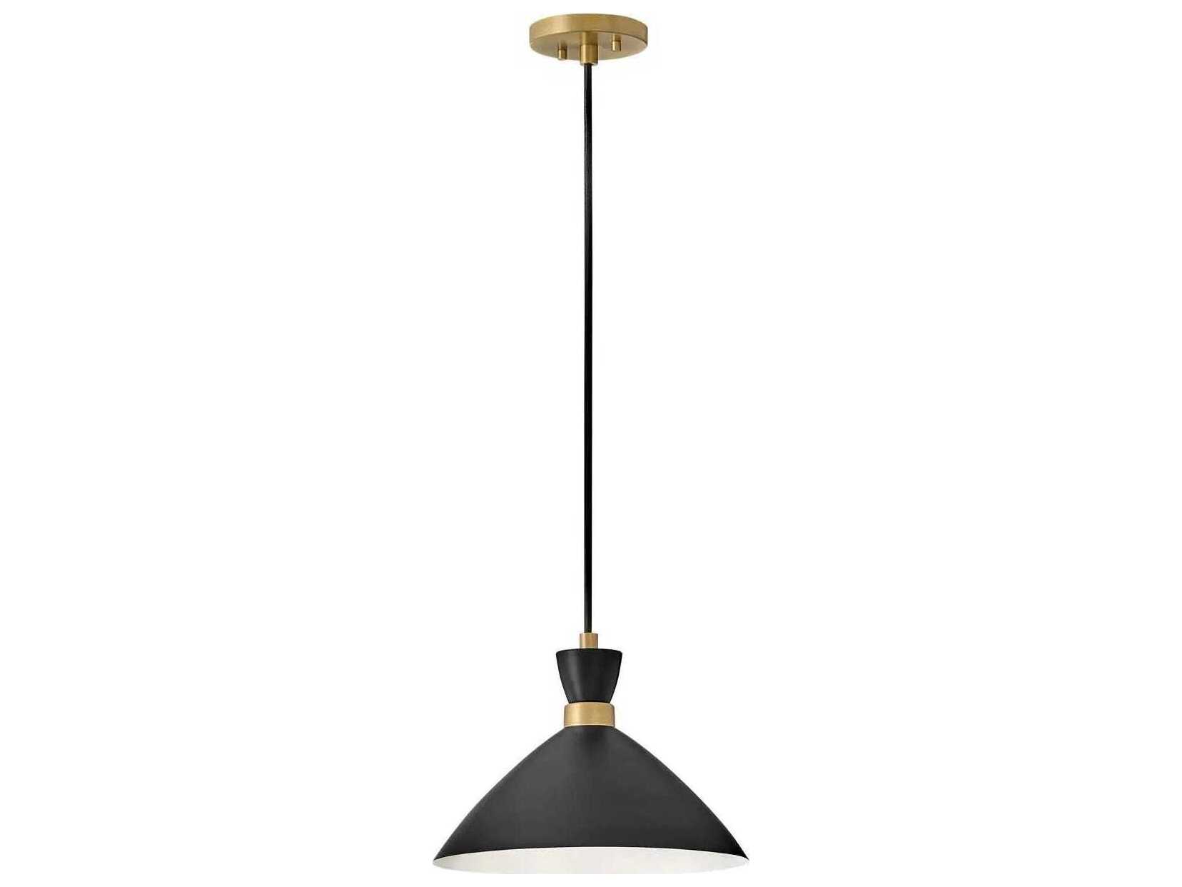 Lark Living Simon 1-Light Black Heritage Brass Pendant