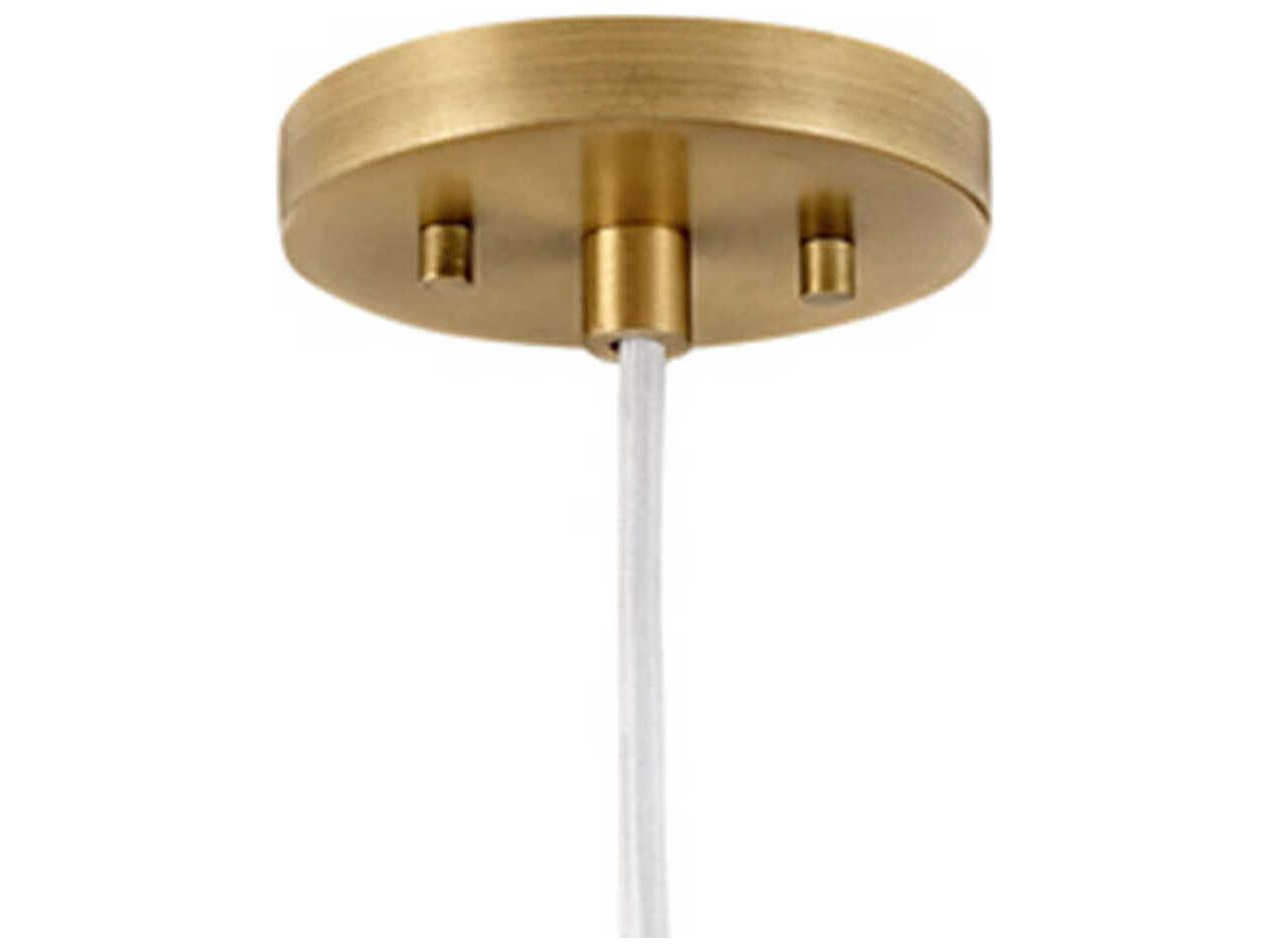 Lark Living Simon 1-Light Matte White Heritage Brass Pendant
